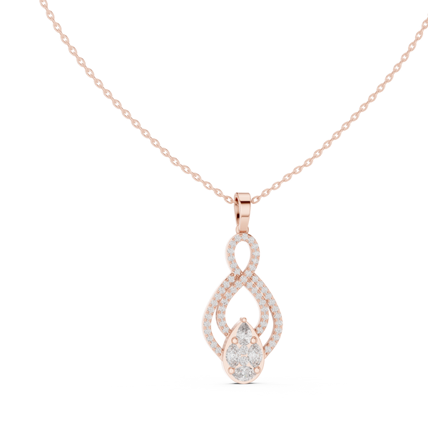 Golden Hour lab grown diamond pendant