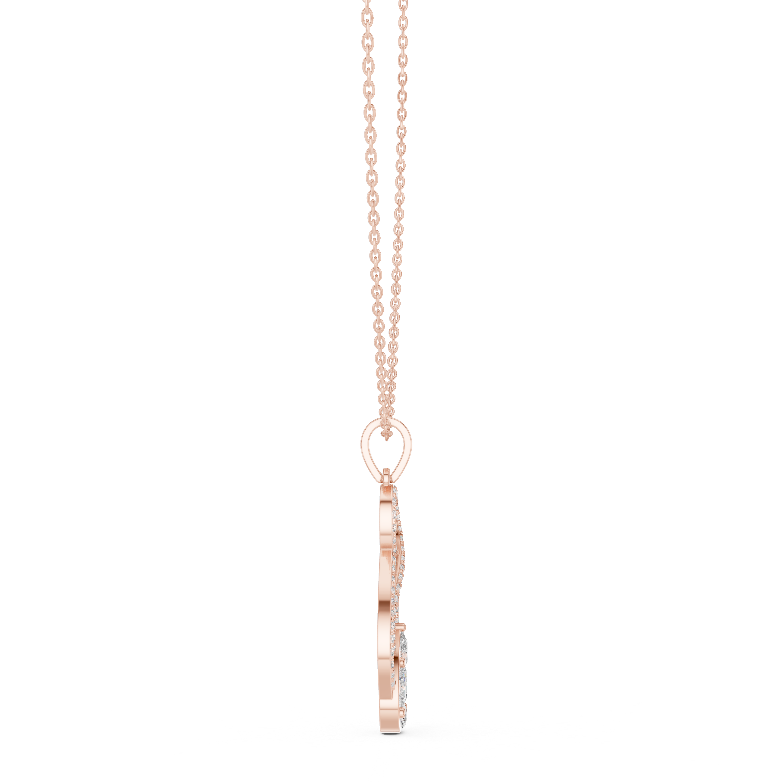 Golden Hour lab grown diamond pendant