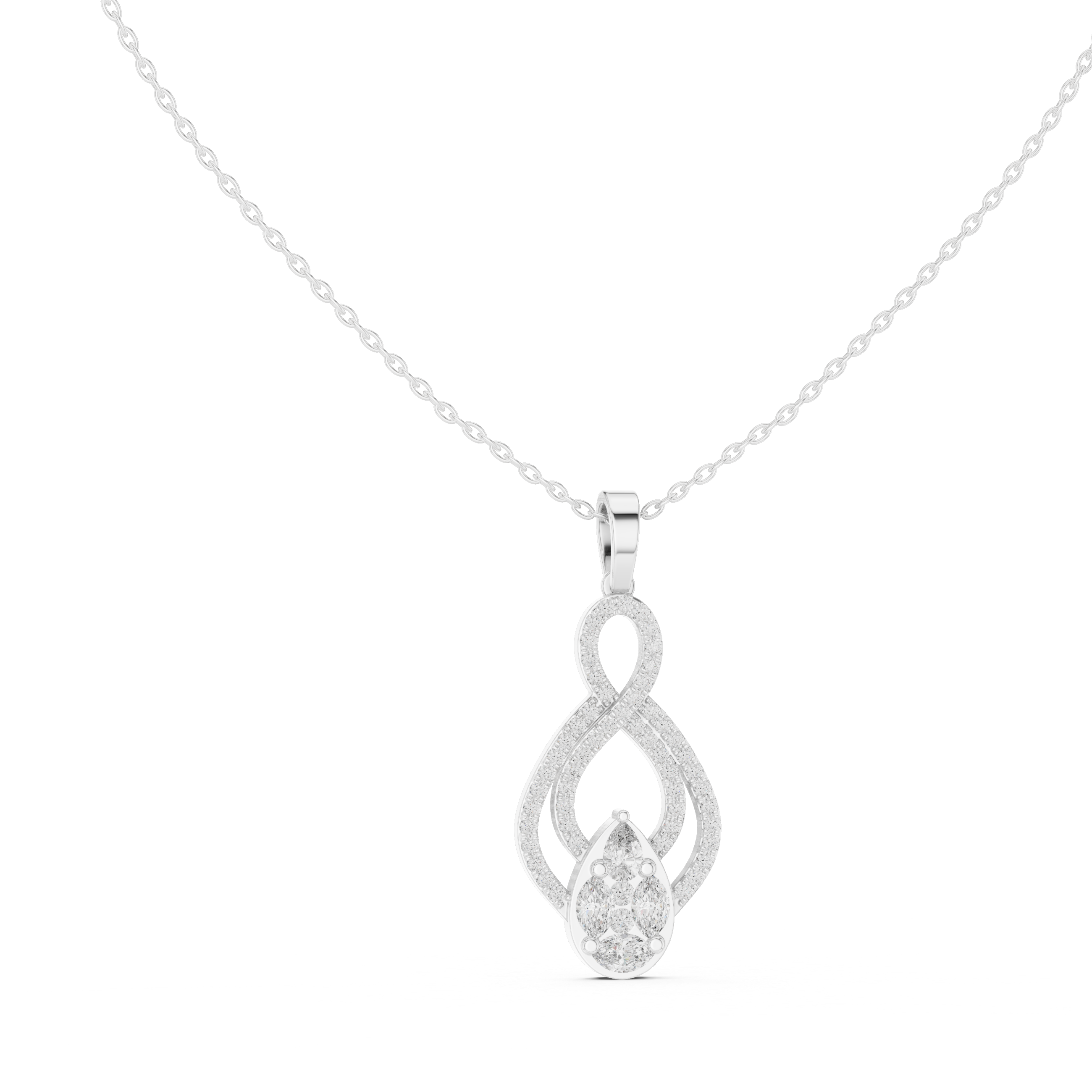 Golden Hour lab grown diamond pendant