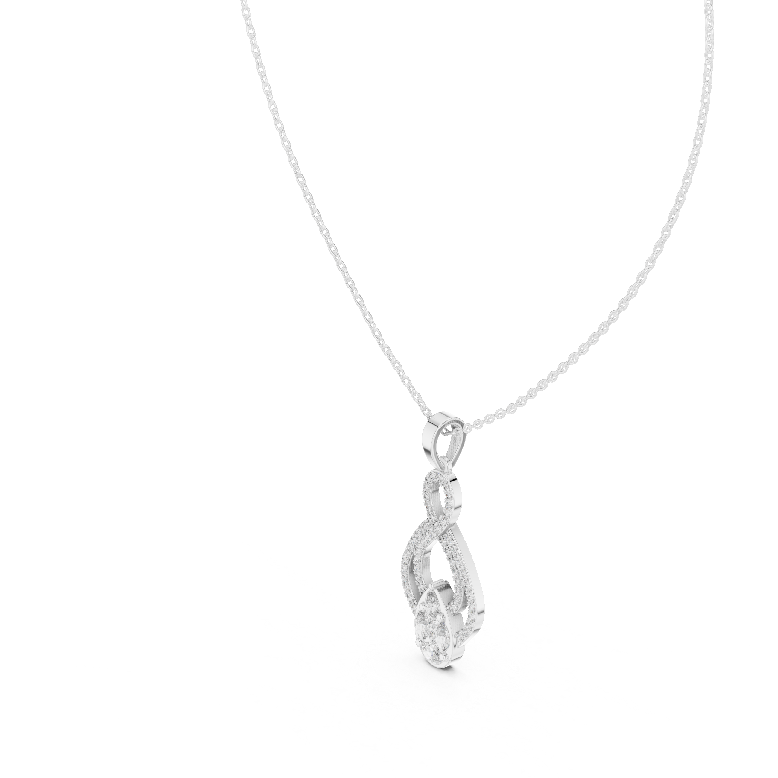Golden Hour lab grown diamond pendant