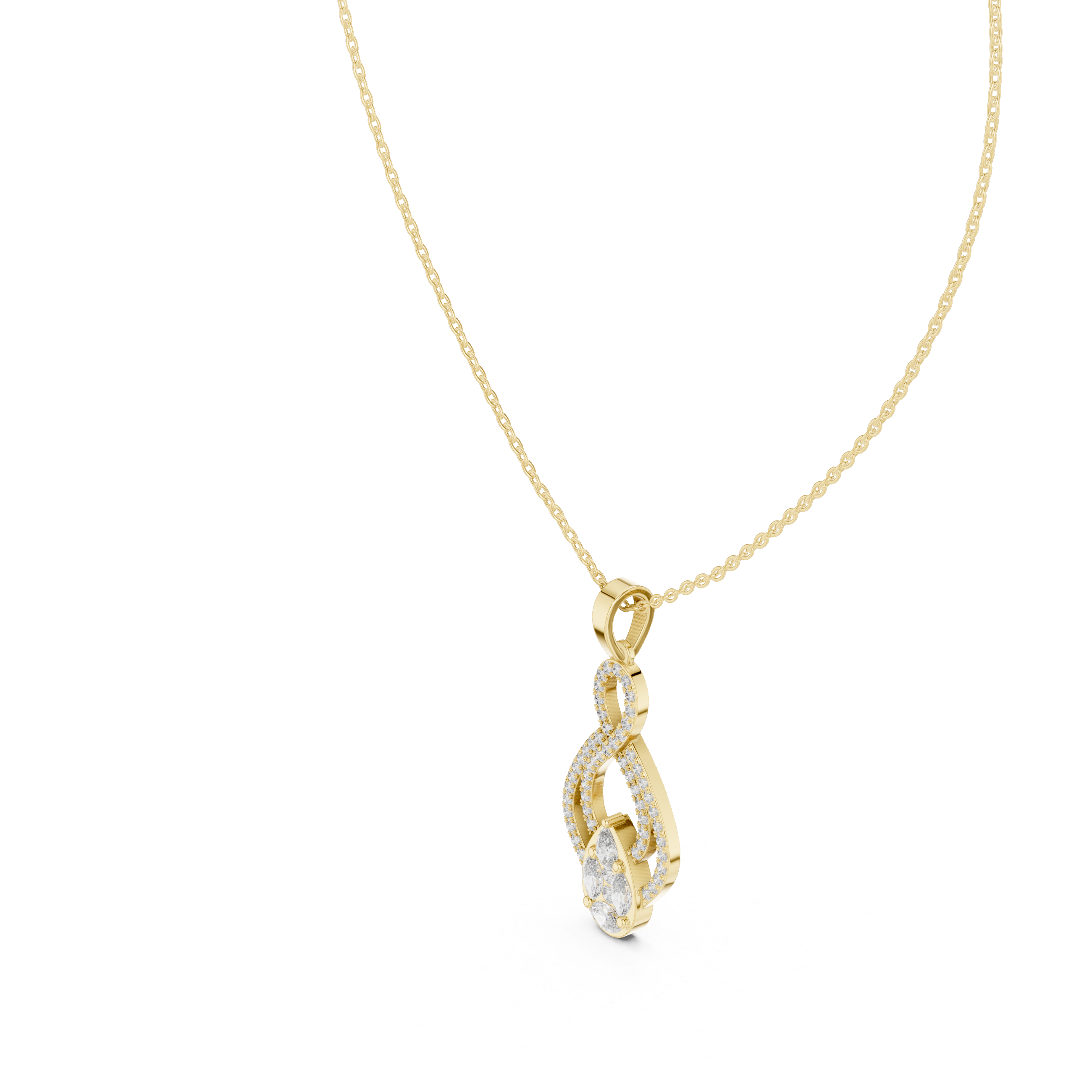 Golden Hour lab grown diamond pendant