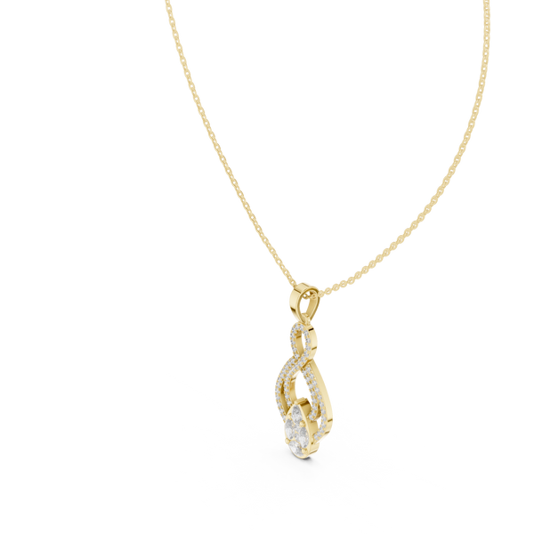 Golden Hour lab grown diamond pendant