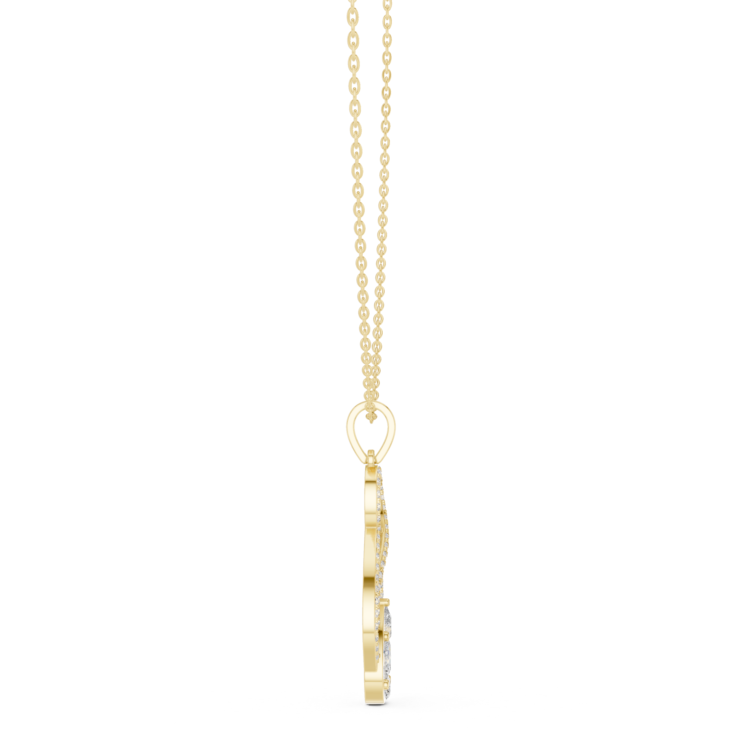 Golden Hour lab grown diamond pendant