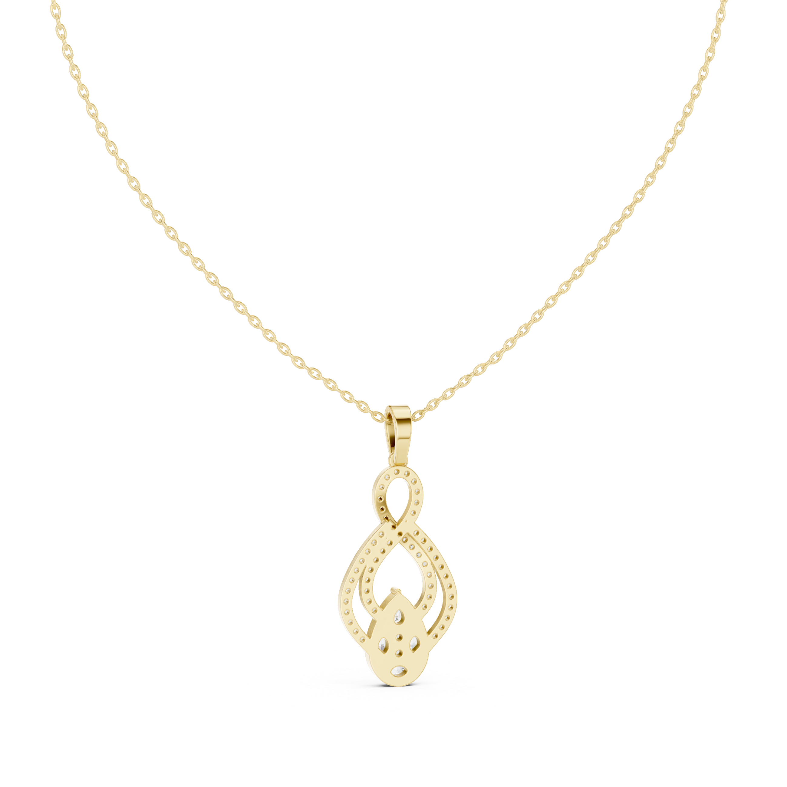 Golden Hour lab grown diamond pendant