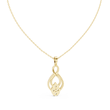 Golden Hour lab grown diamond pendant