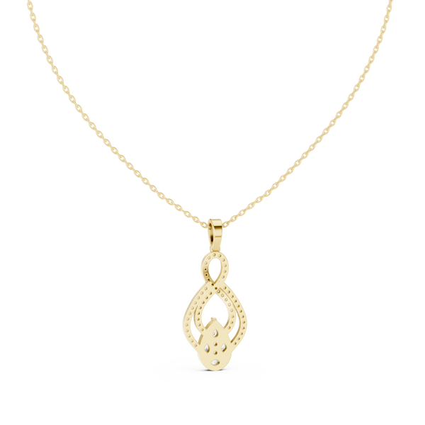 Golden Hour lab grown diamond pendant