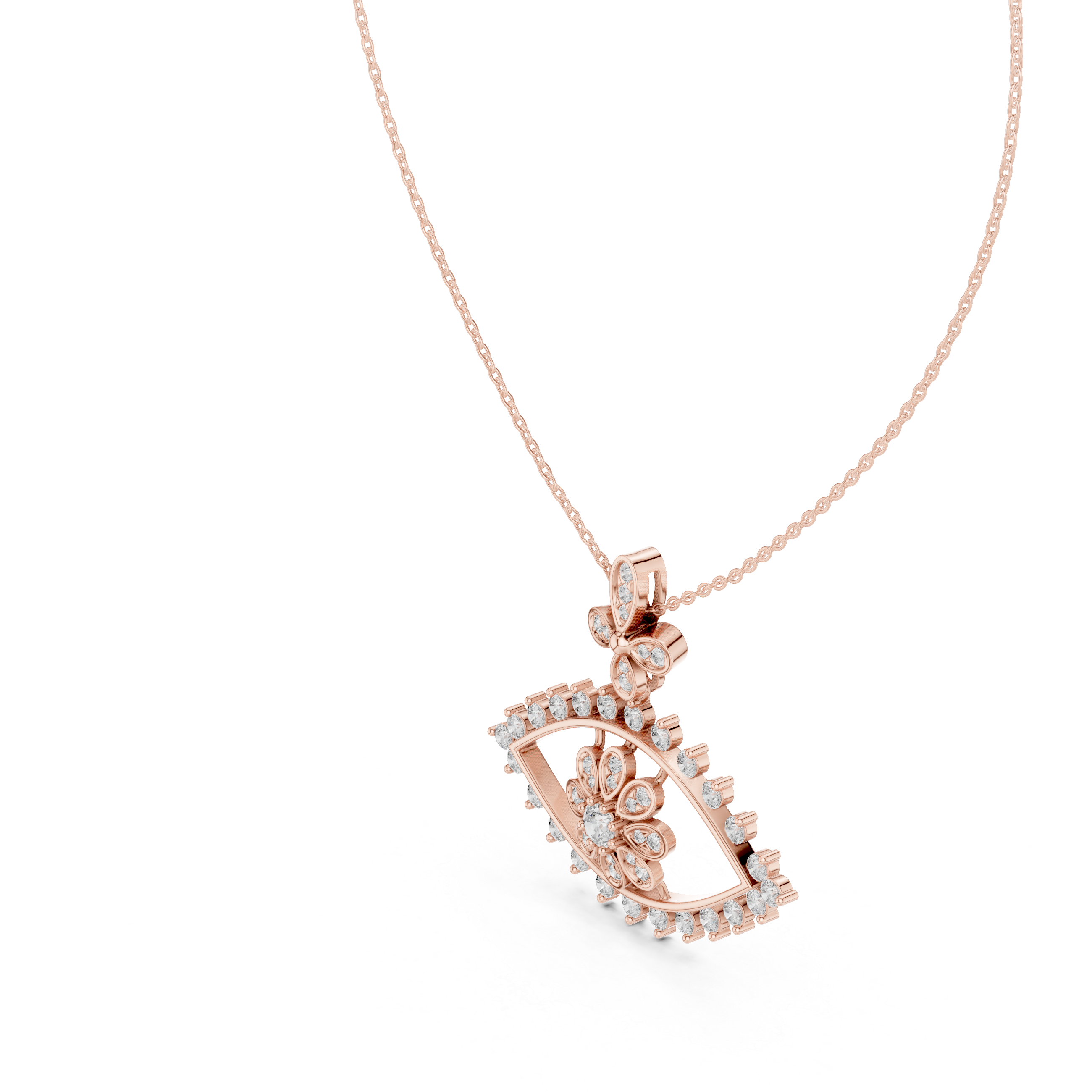 Beautiful Bloom lab grown diamond pendant