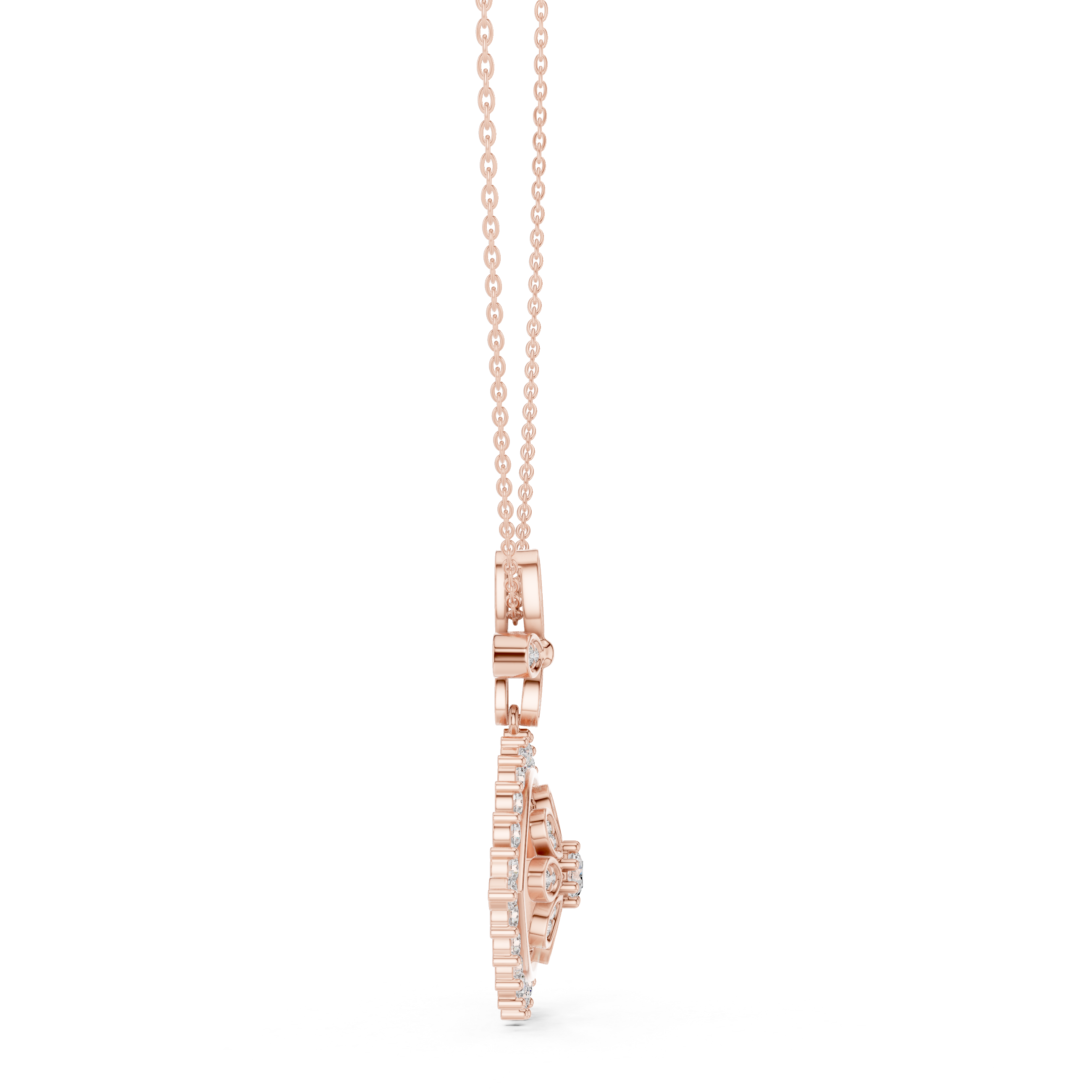 Beautiful Bloom lab grown diamond pendant
