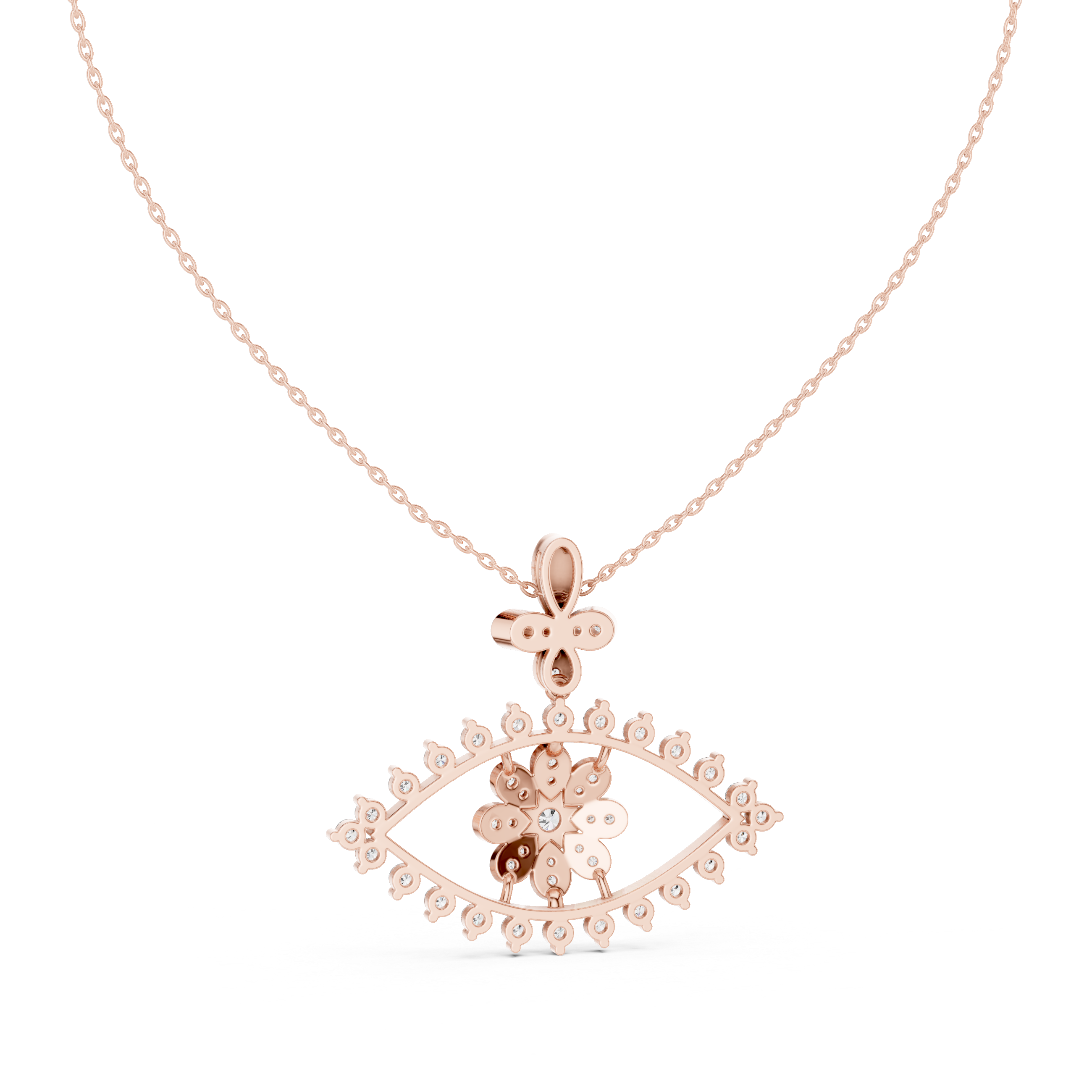 Beautiful Bloom lab grown diamond pendant