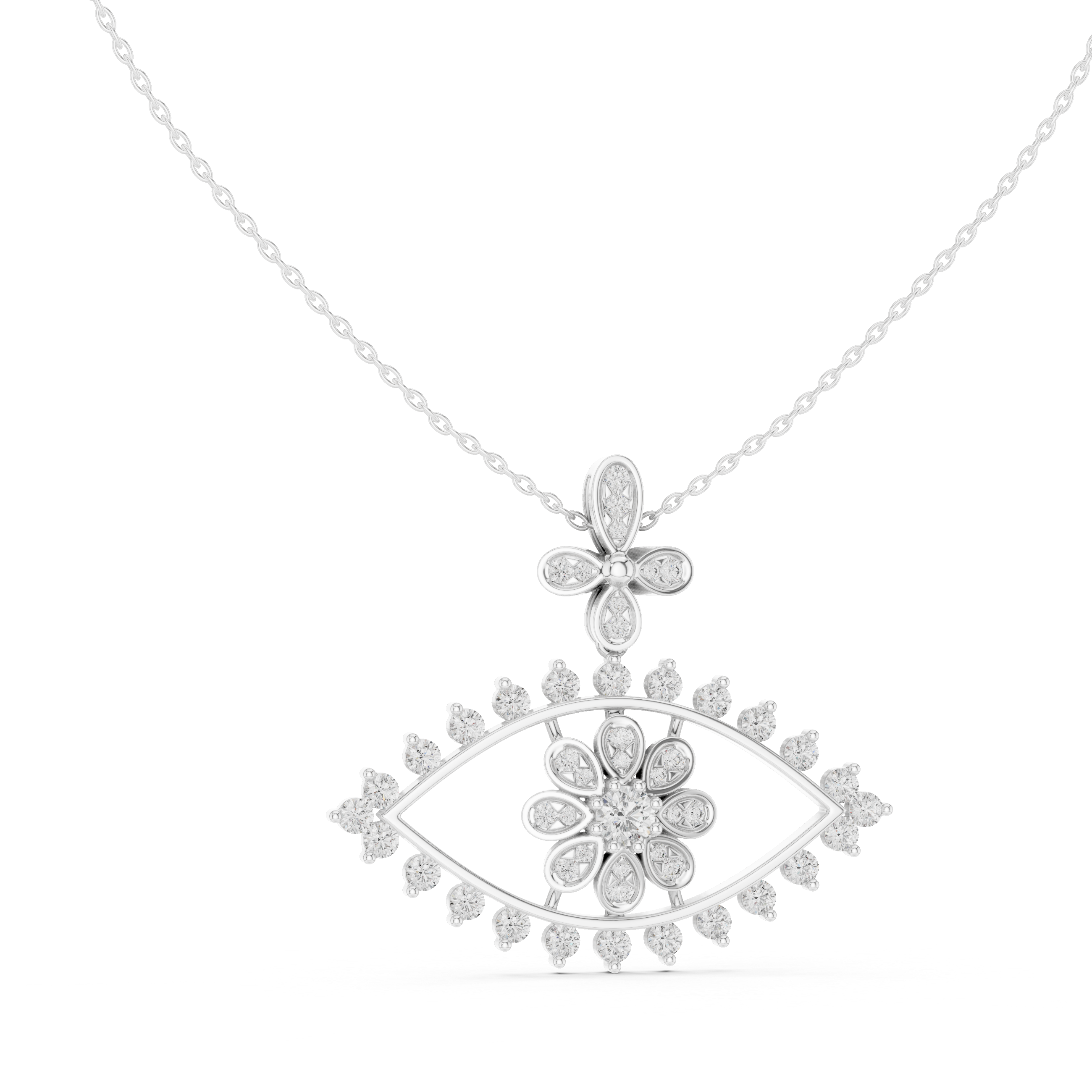 Beautiful Bloom lab grown diamond pendant