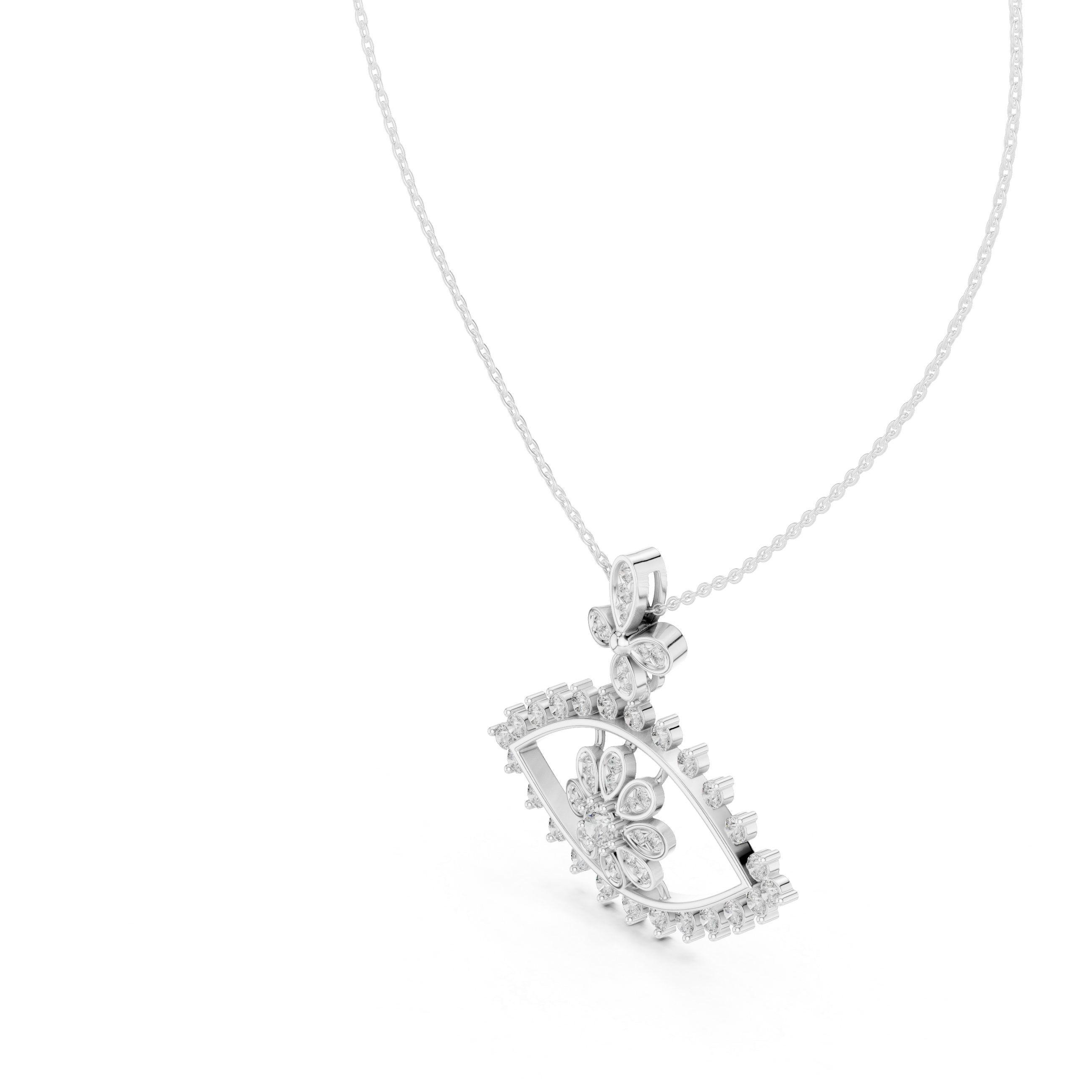 Beautiful Bloom lab grown diamond pendant