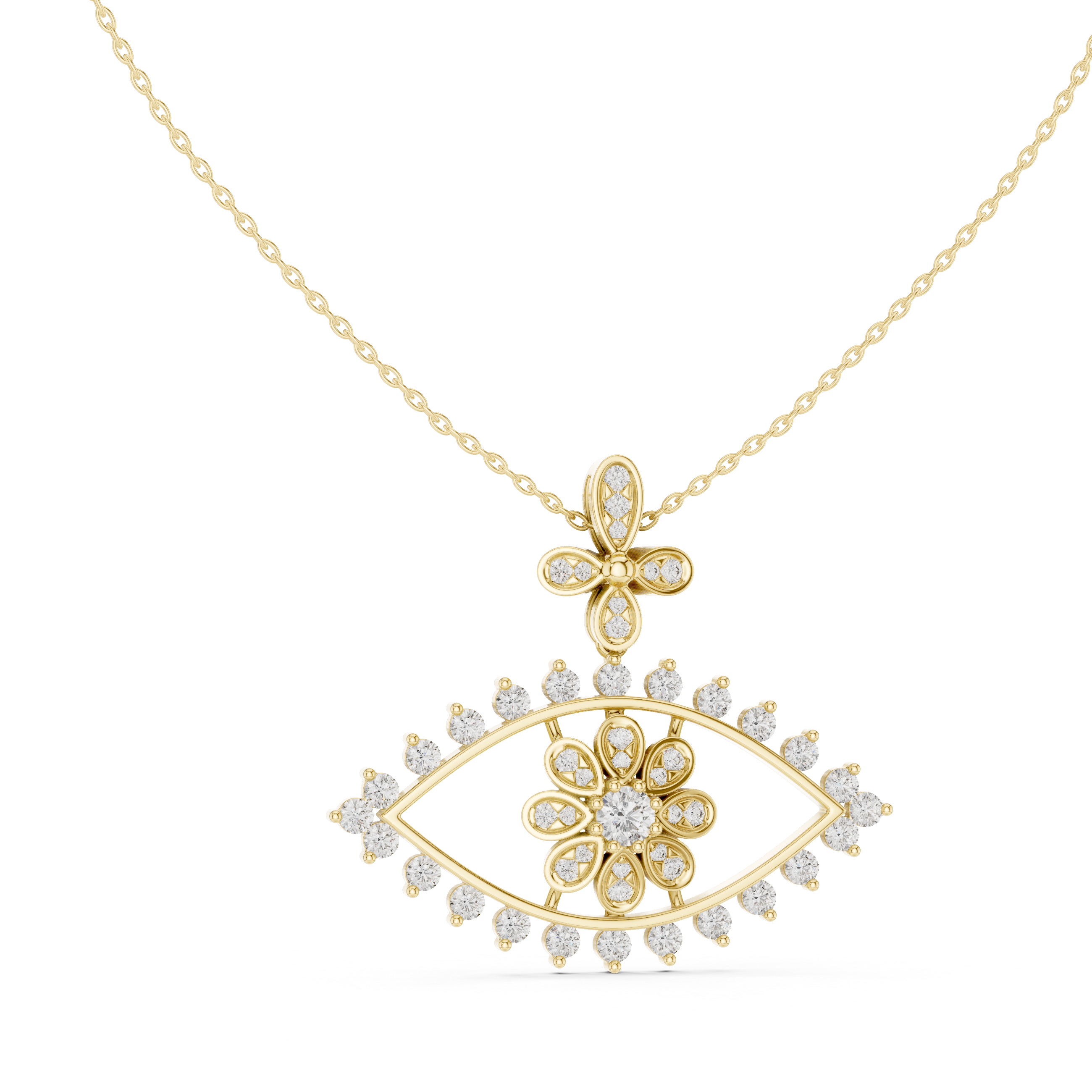 Beautiful Bloom lab grown diamond pendant