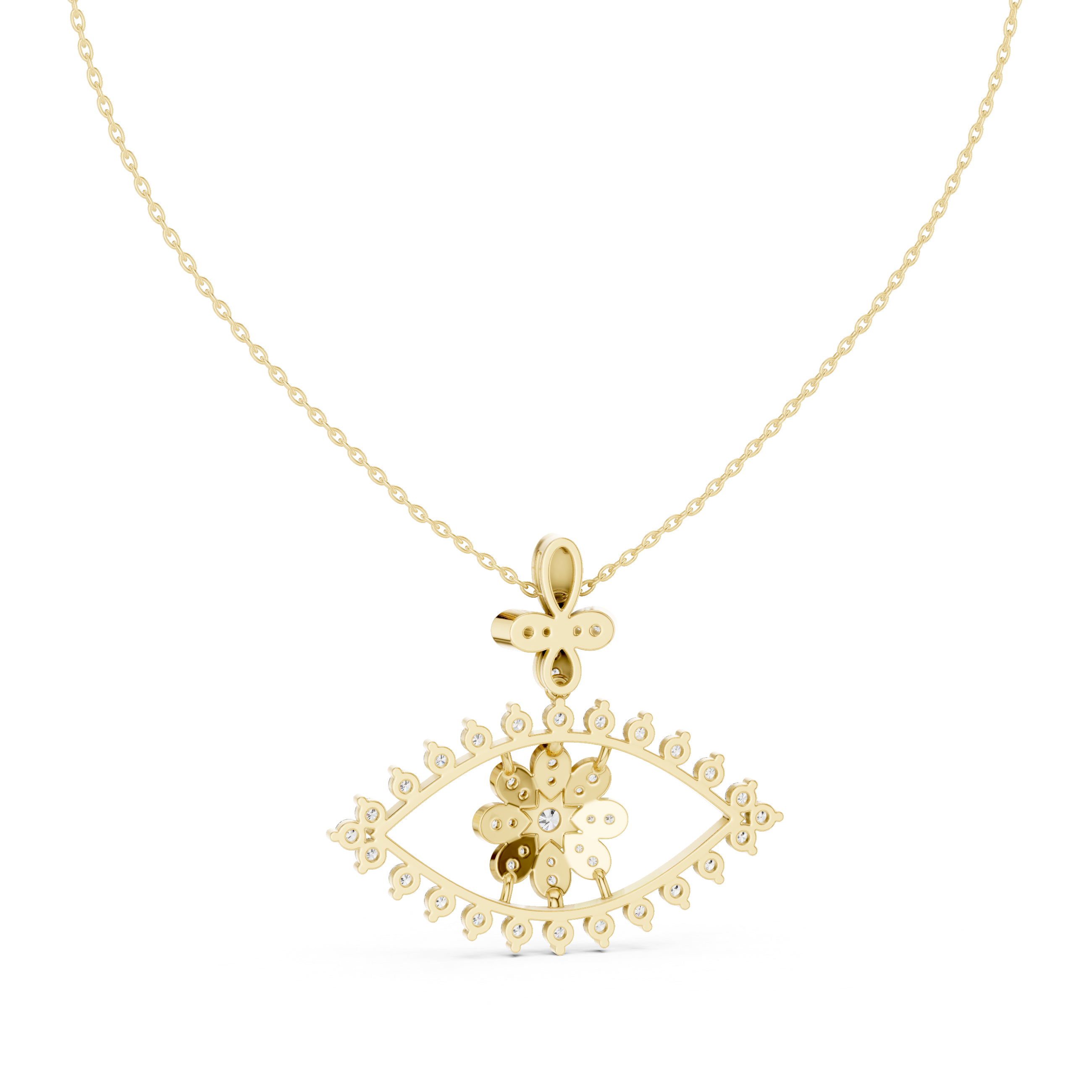 Beautiful Bloom lab grown diamond pendant