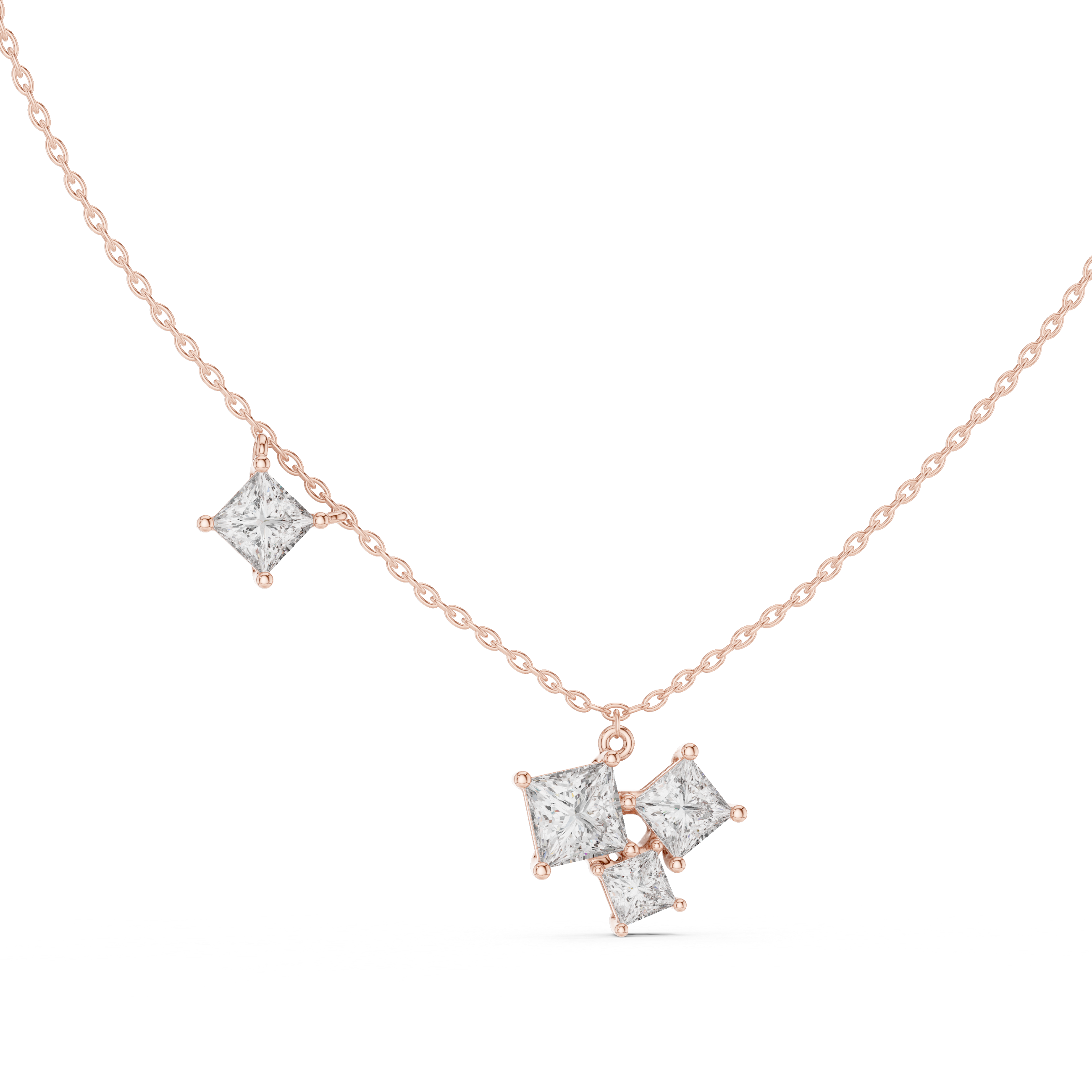 Shining Star lab grown diamond pendant