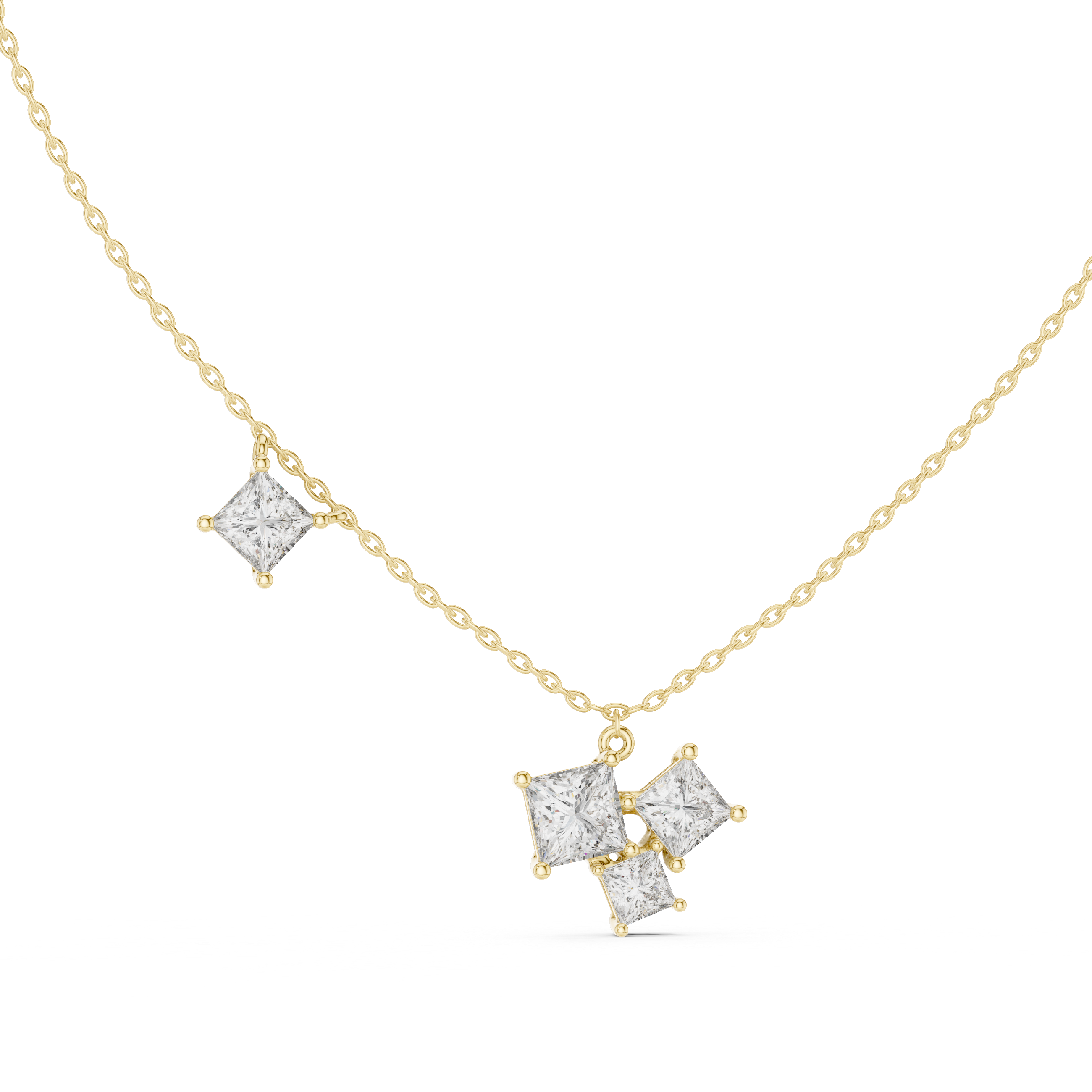 Shining Star lab grown diamond pendant