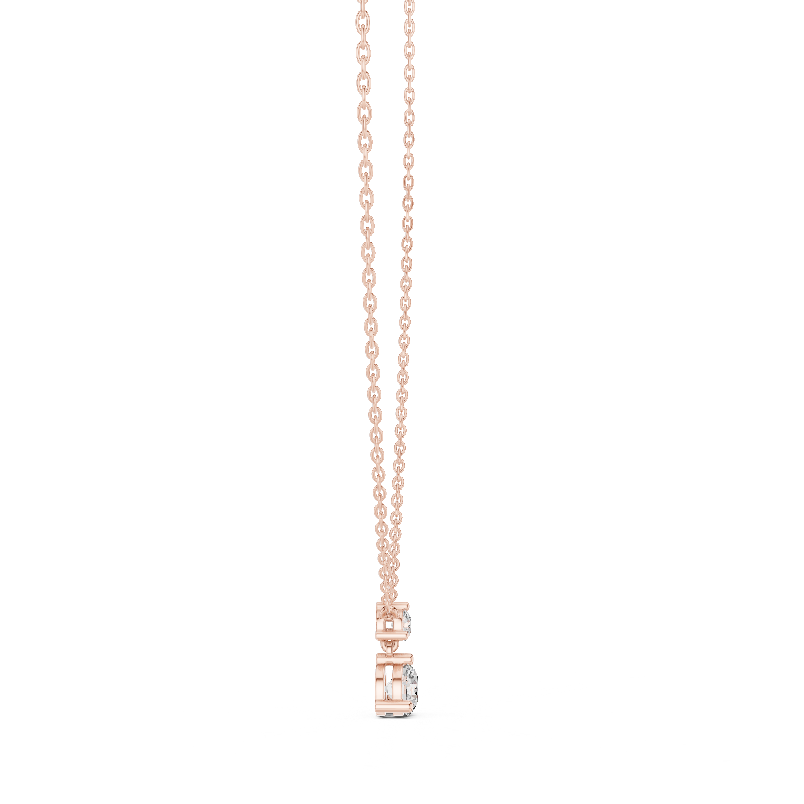 Autumn Leaf lab grown diamond pendant