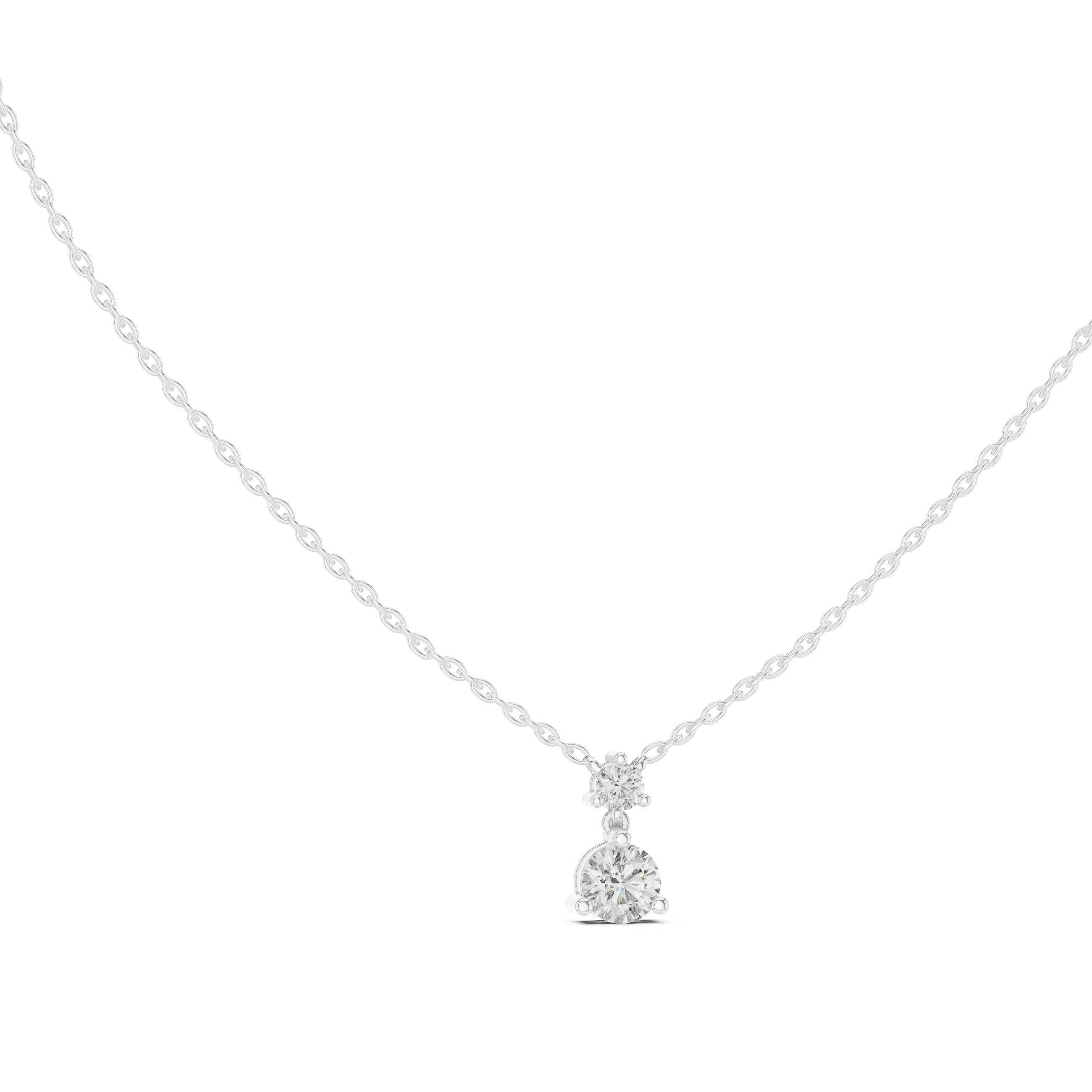 Autumn Leaf lab grown diamond pendant