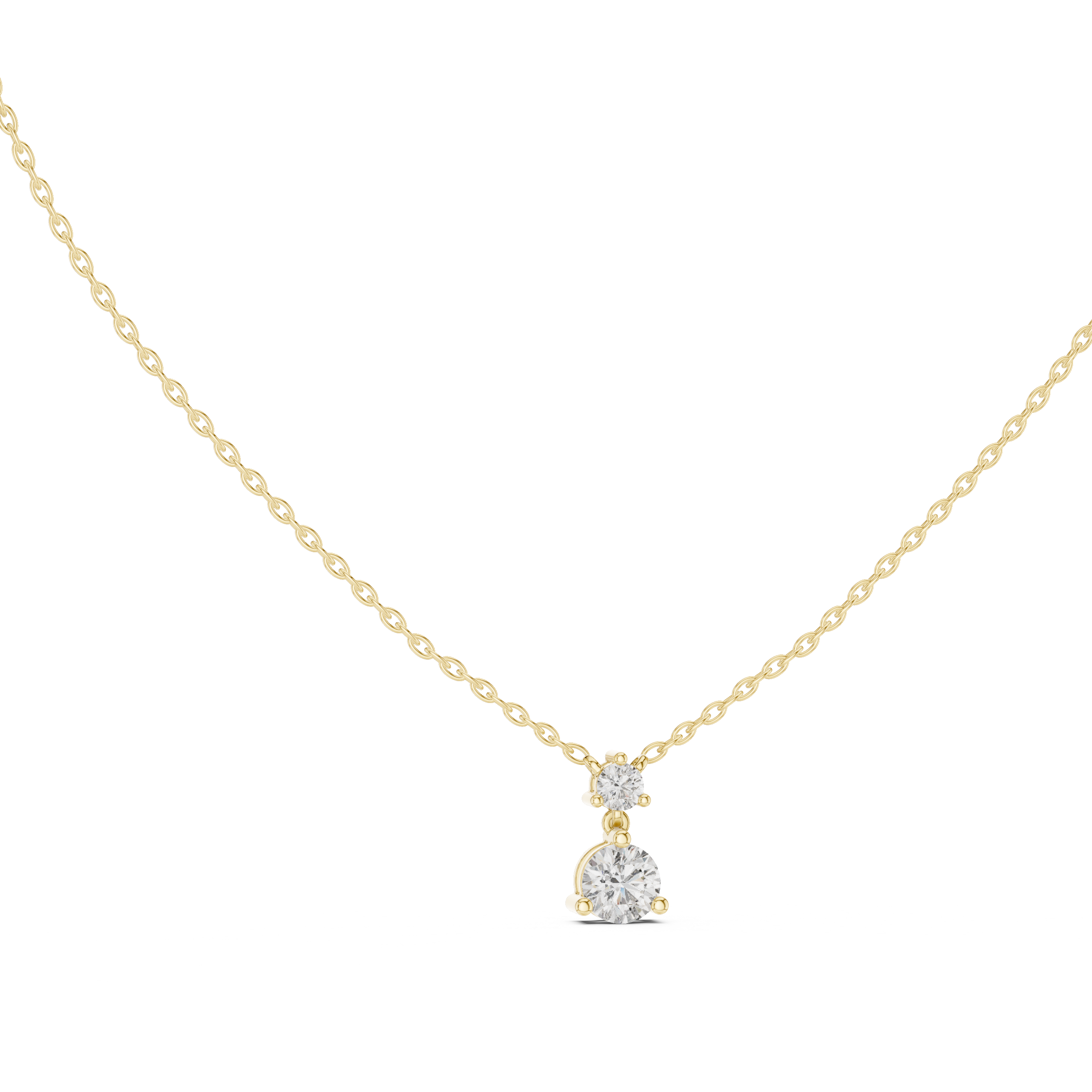 Autumn Leaf lab grown diamond pendant
