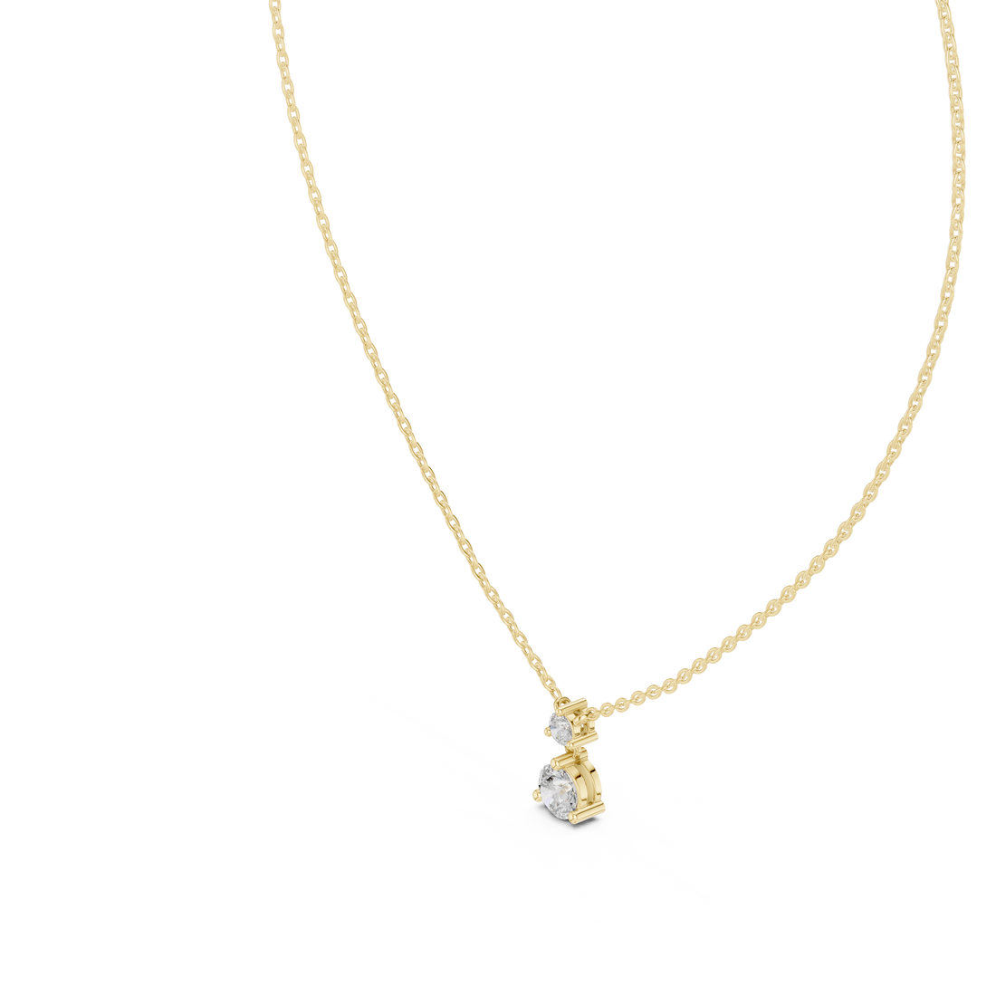 Autumn Leaf lab grown diamond pendant