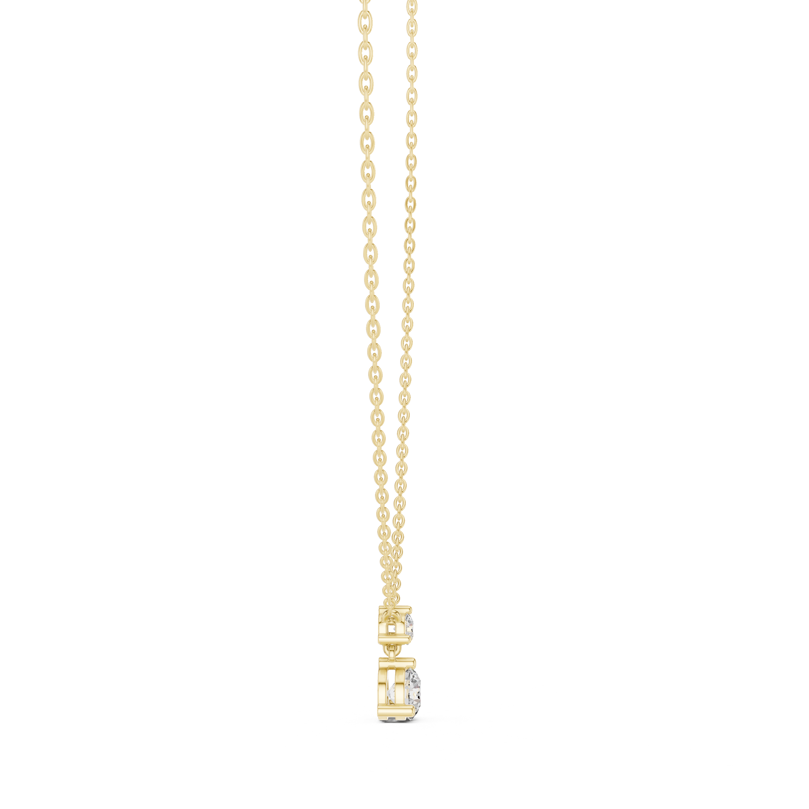 Autumn Leaf lab grown diamond pendant