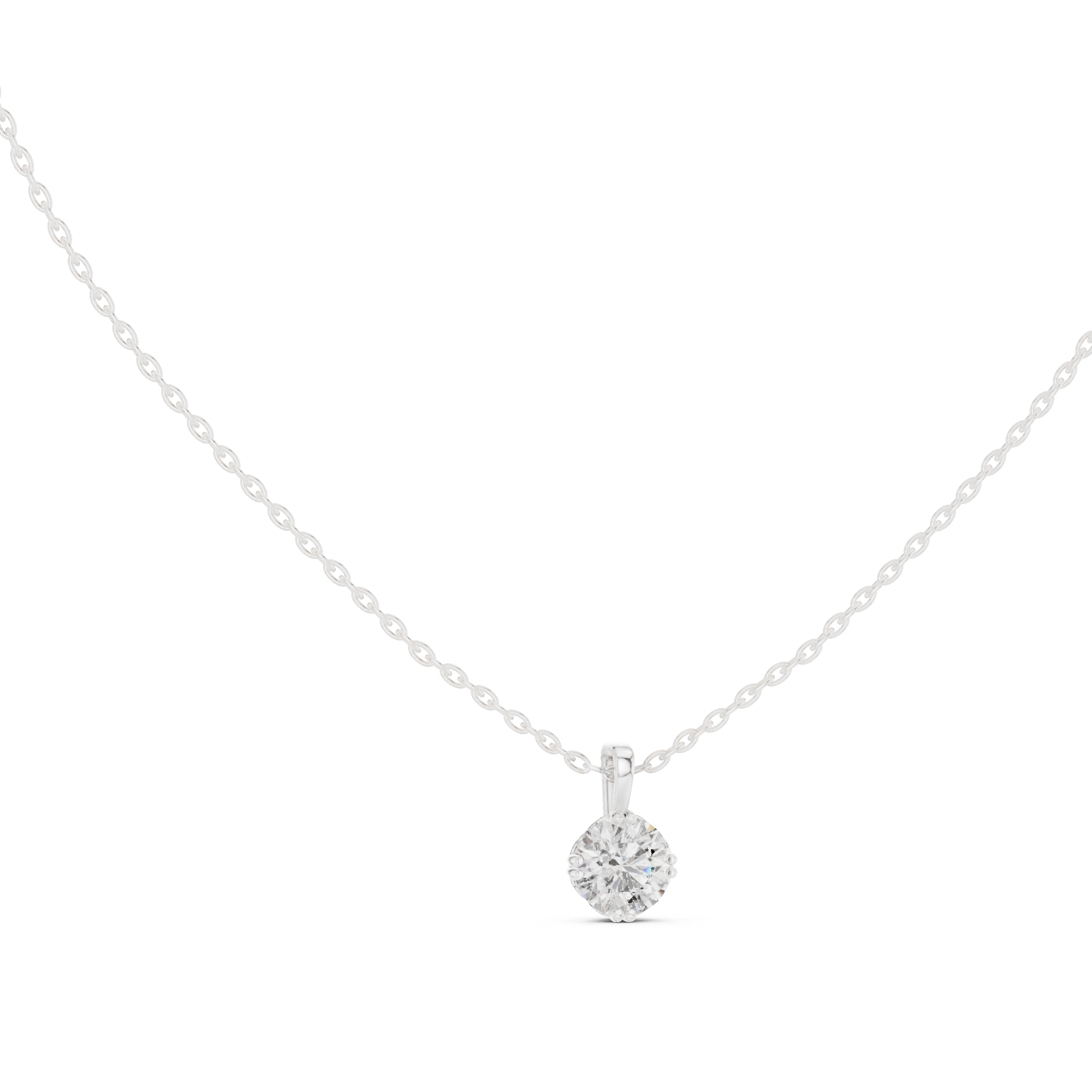 Winter Frost lab grown diamond pendant