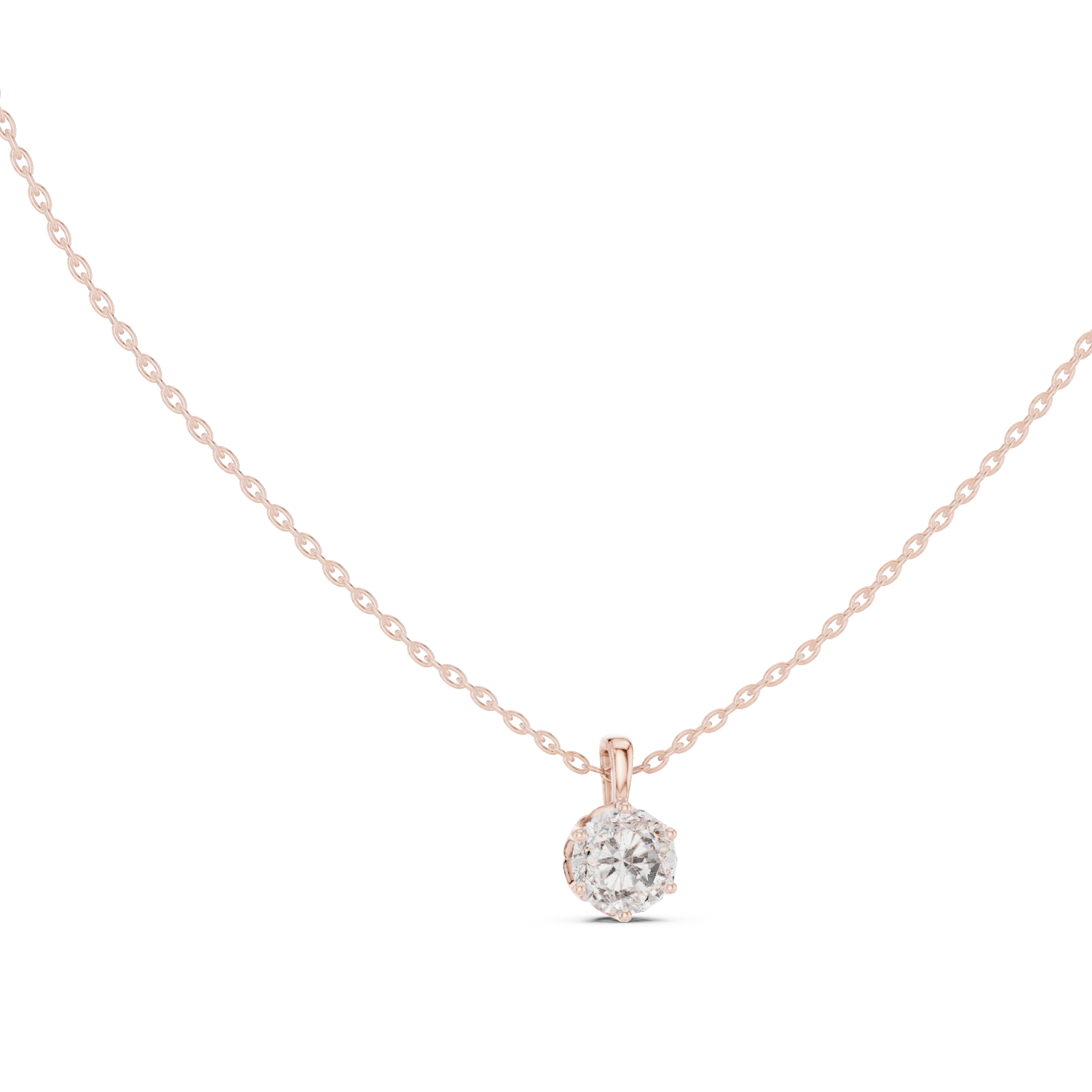 Angel Wing lab grown diamond pendant