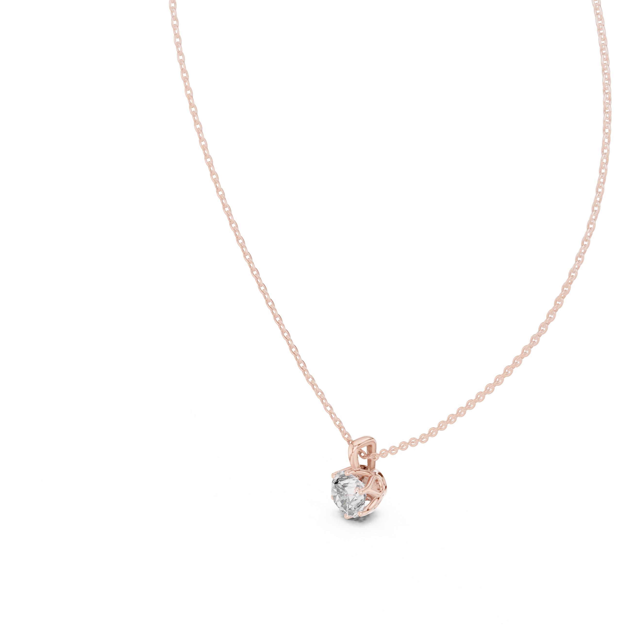 Angel Wing lab grown diamond pendant