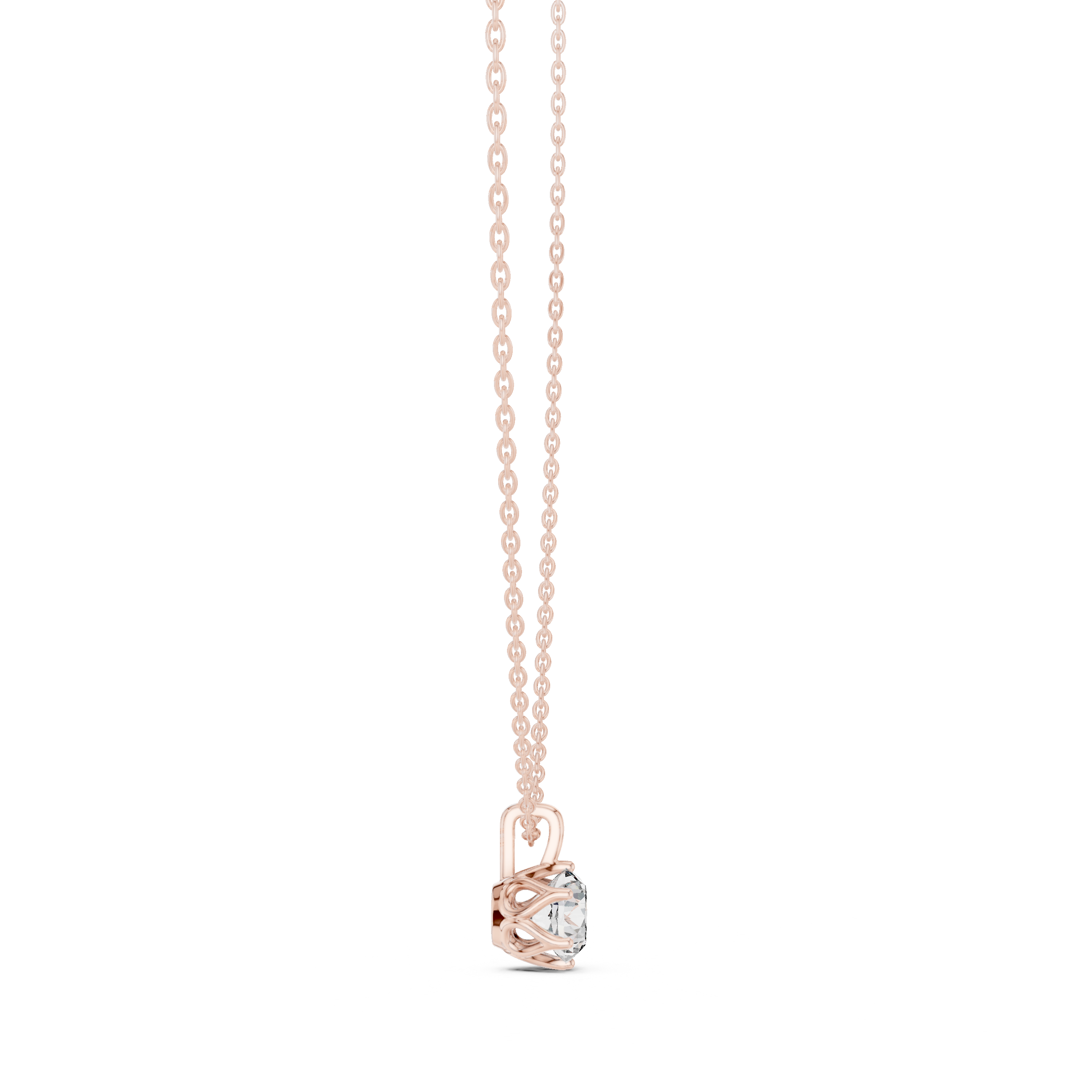 Angel Wing lab grown diamond pendant