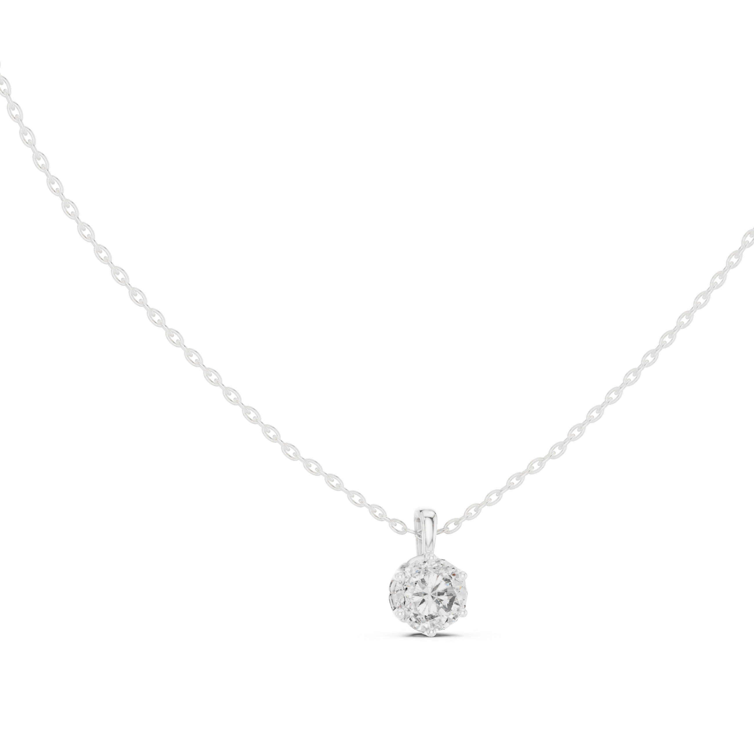 Angel Wing lab grown diamond pendant