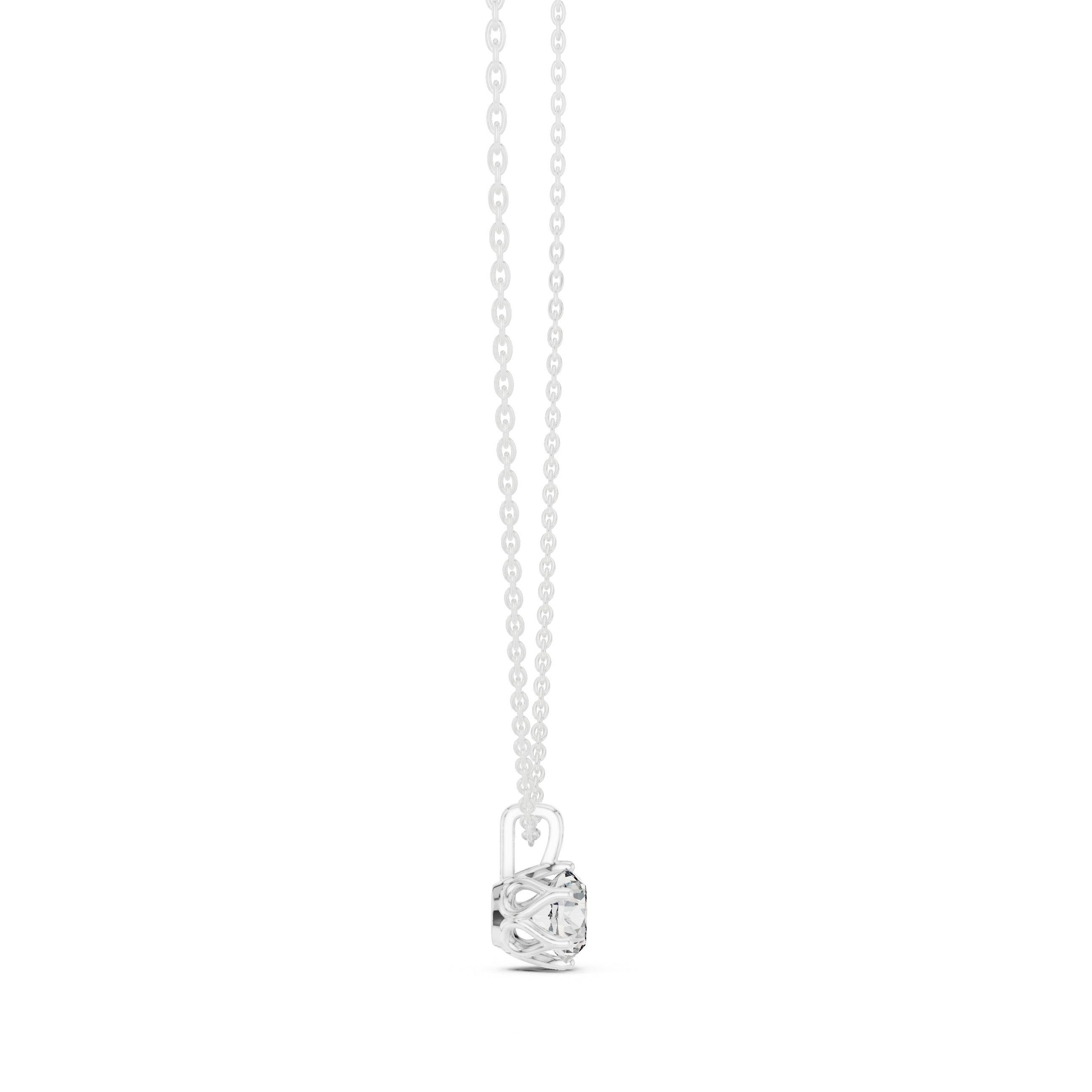 Angel Wing lab grown diamond pendant