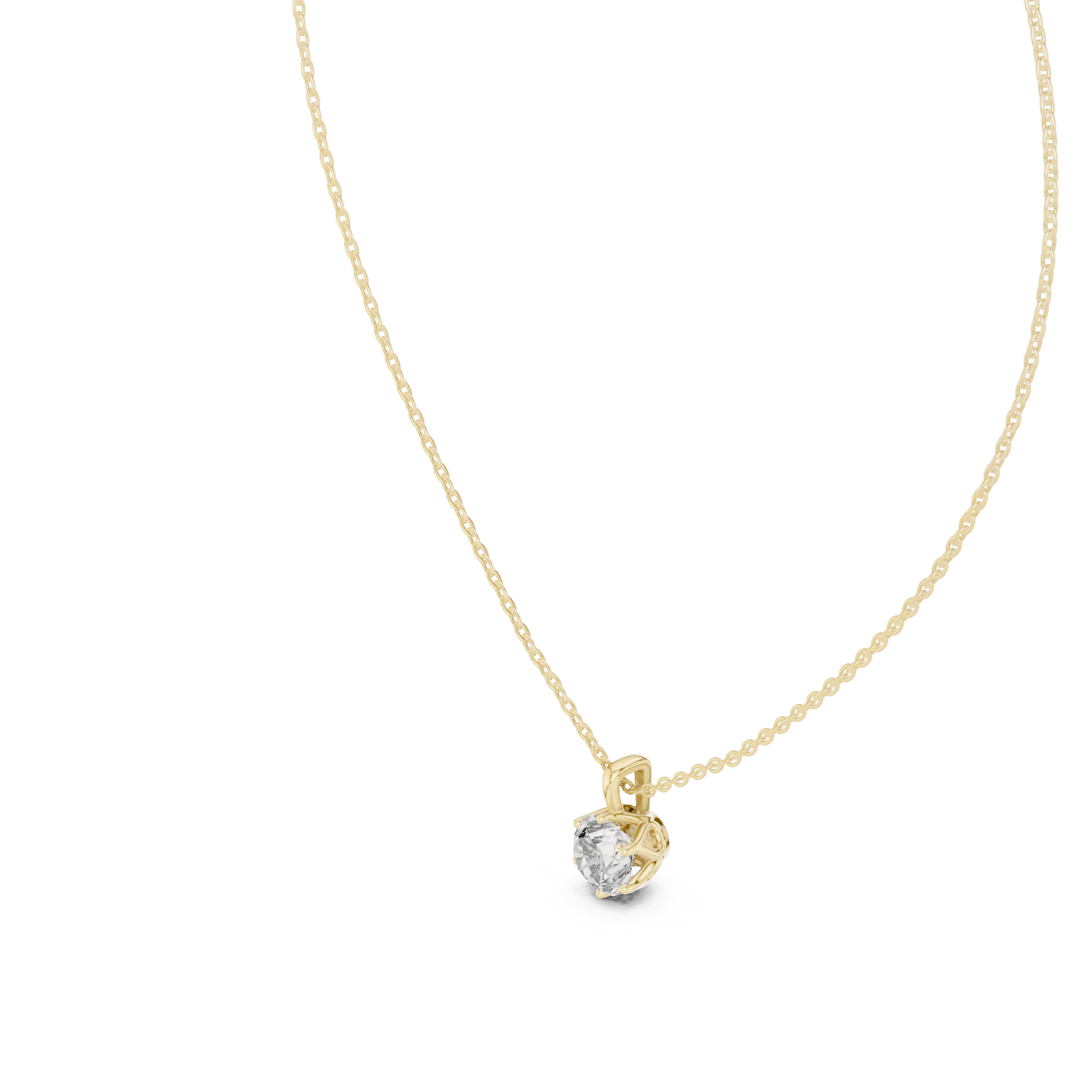 Angel Wing lab grown diamond pendant