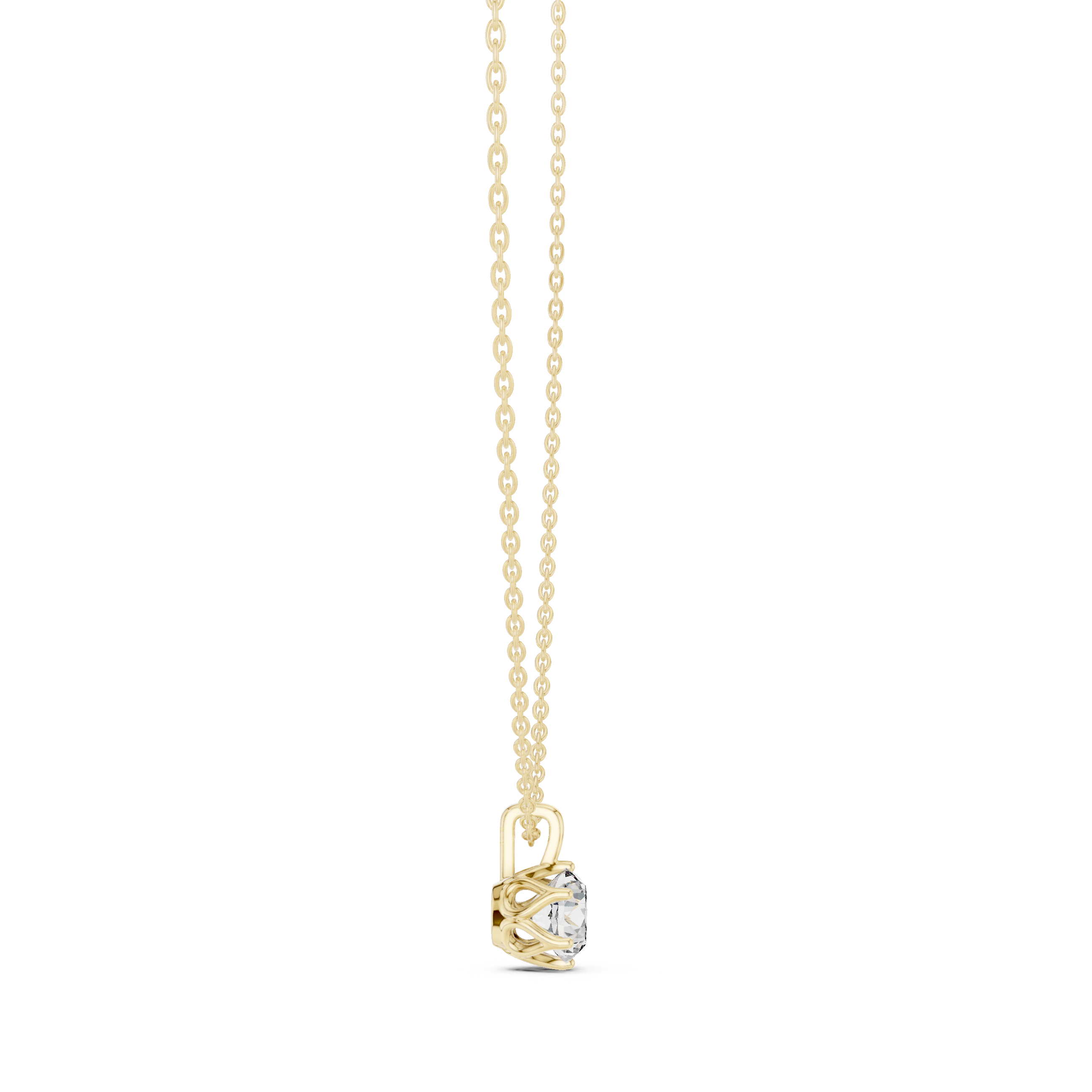 Angel Wing lab grown diamond pendant