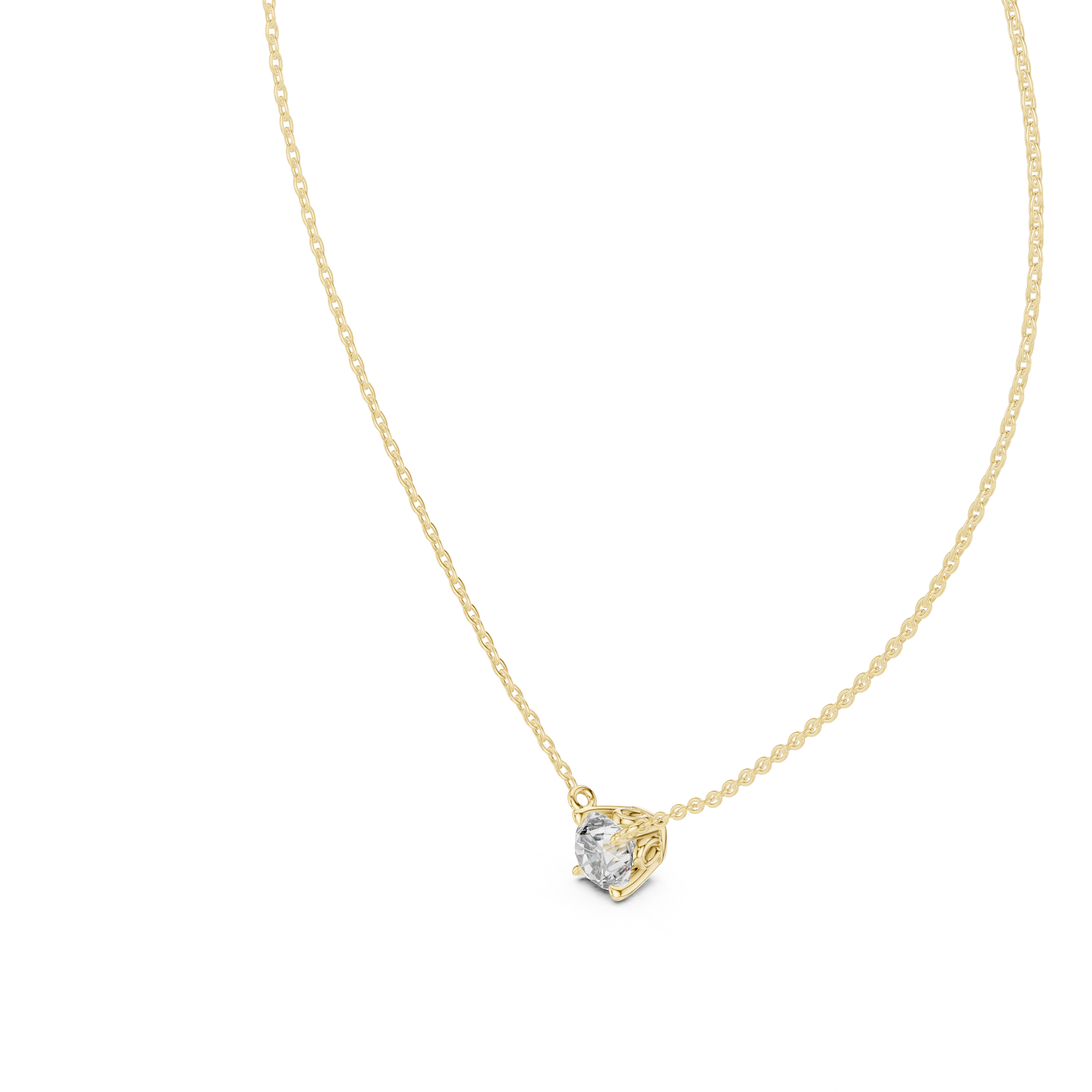 Bright Sun lab grown diamond pendant