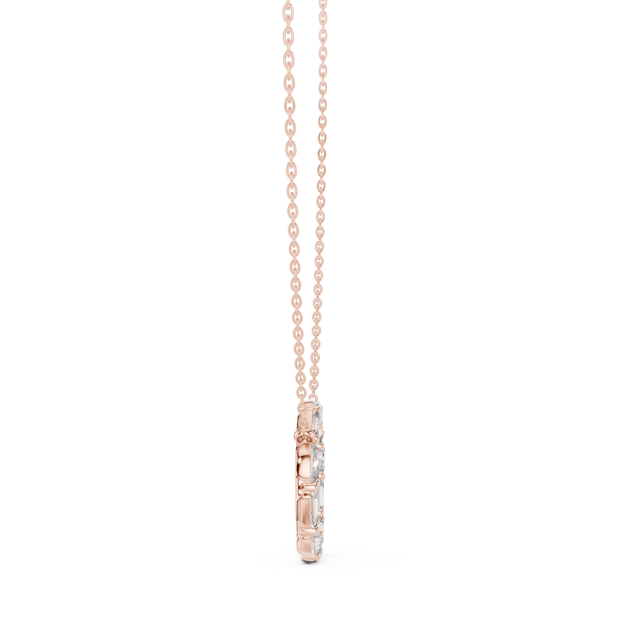 Wild Flower lab grown diamond pendant
