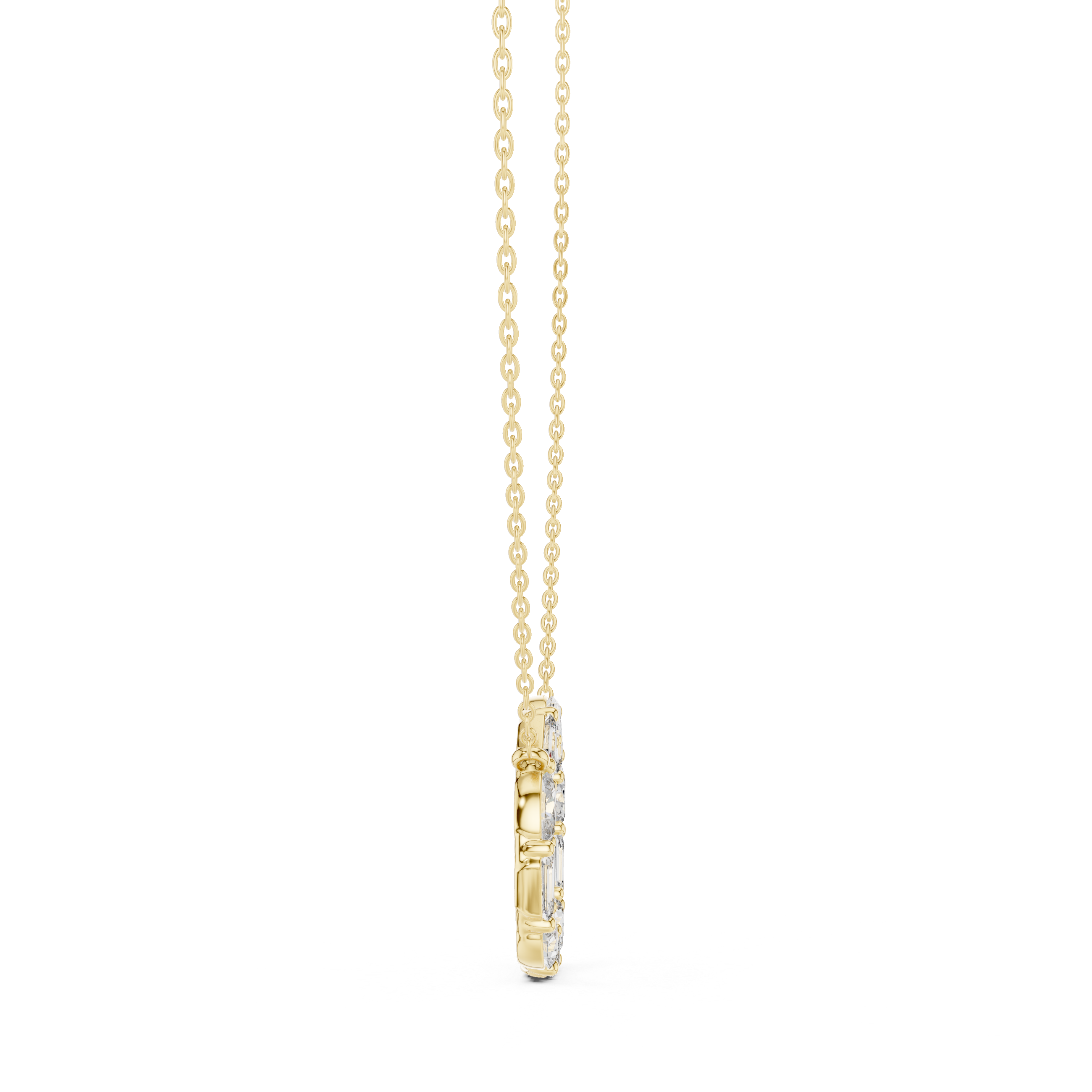 Wild Flower lab grown diamond pendant
