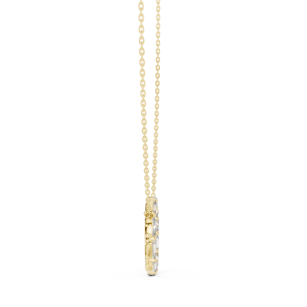 Wild Flower lab grown diamond pendant