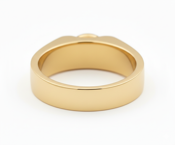 The Bastion Gold Solitaire Band