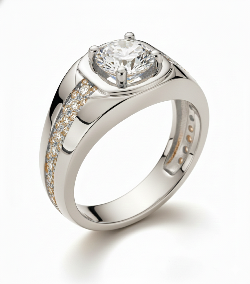 The Crown Rose Statement Lab Grown Diamond Ring