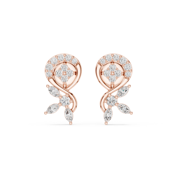 Radiant Marquise 0.408ct Lab Grown Diamond Earring