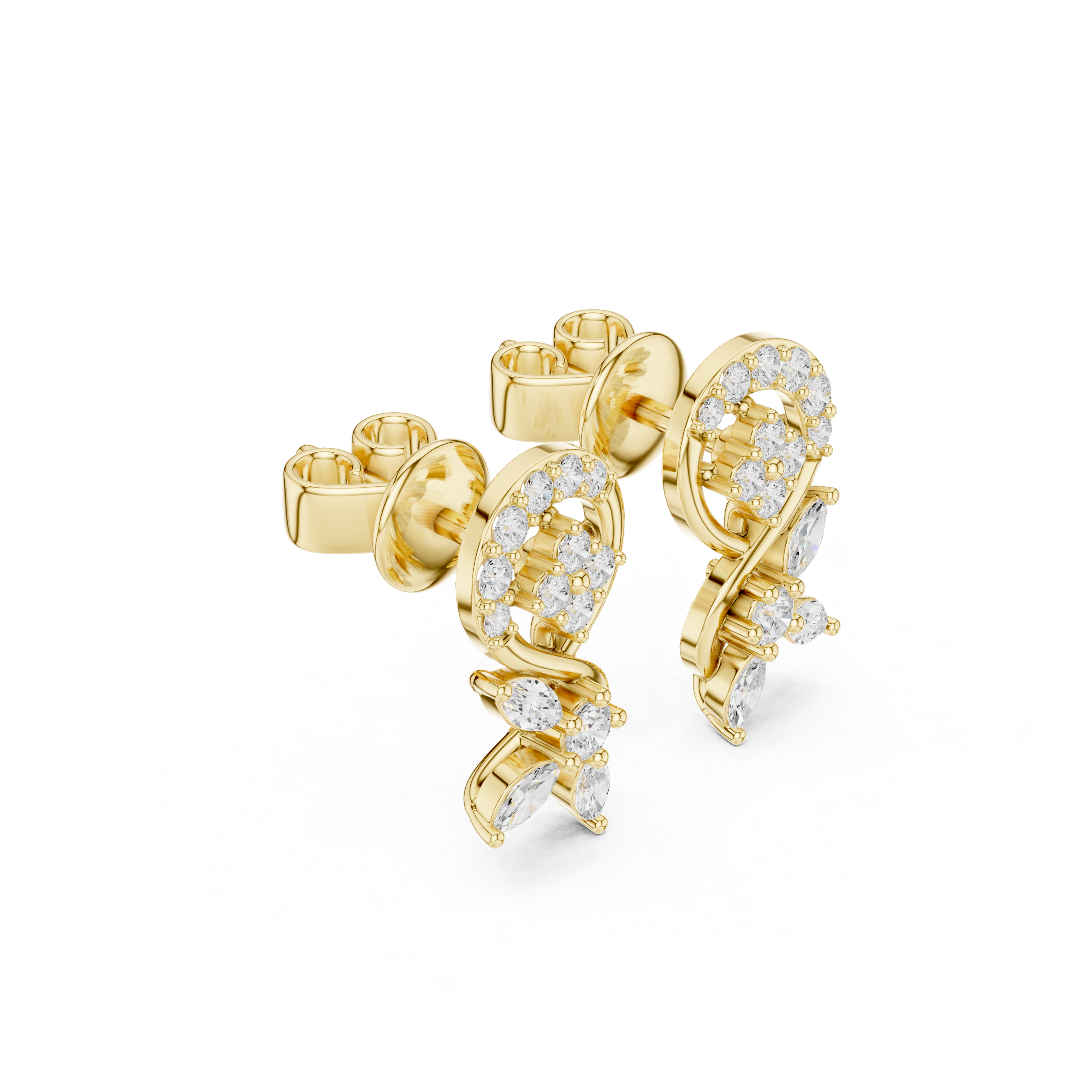 Radiant Marquise 0.408ct Lab Grown Diamond Earring