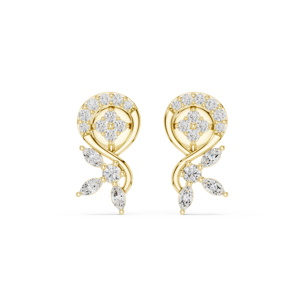 Radiant Marquise 0.408ct Lab Grown Diamond Earring