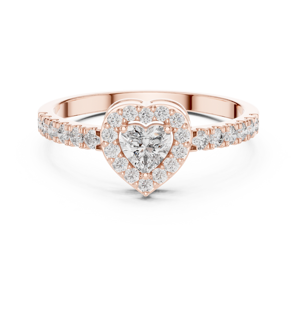 Eternal Sparkle Heart & Round Diamond Lab Grown Diamond Ring