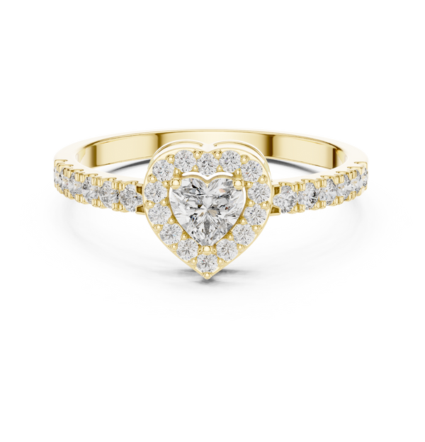 Eternal Sparkle Heart & Round Diamond Lab Grown Diamond Ring