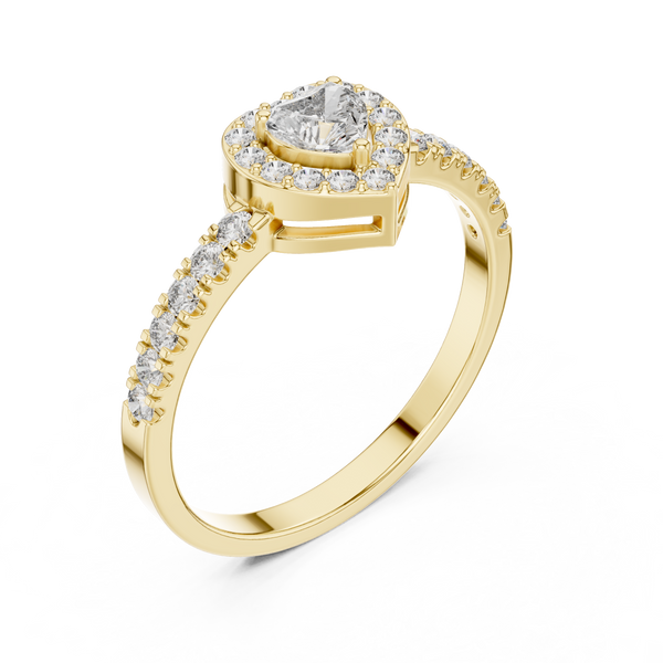 Eternal Sparkle Heart & Round Diamond Lab Grown Diamond Ring