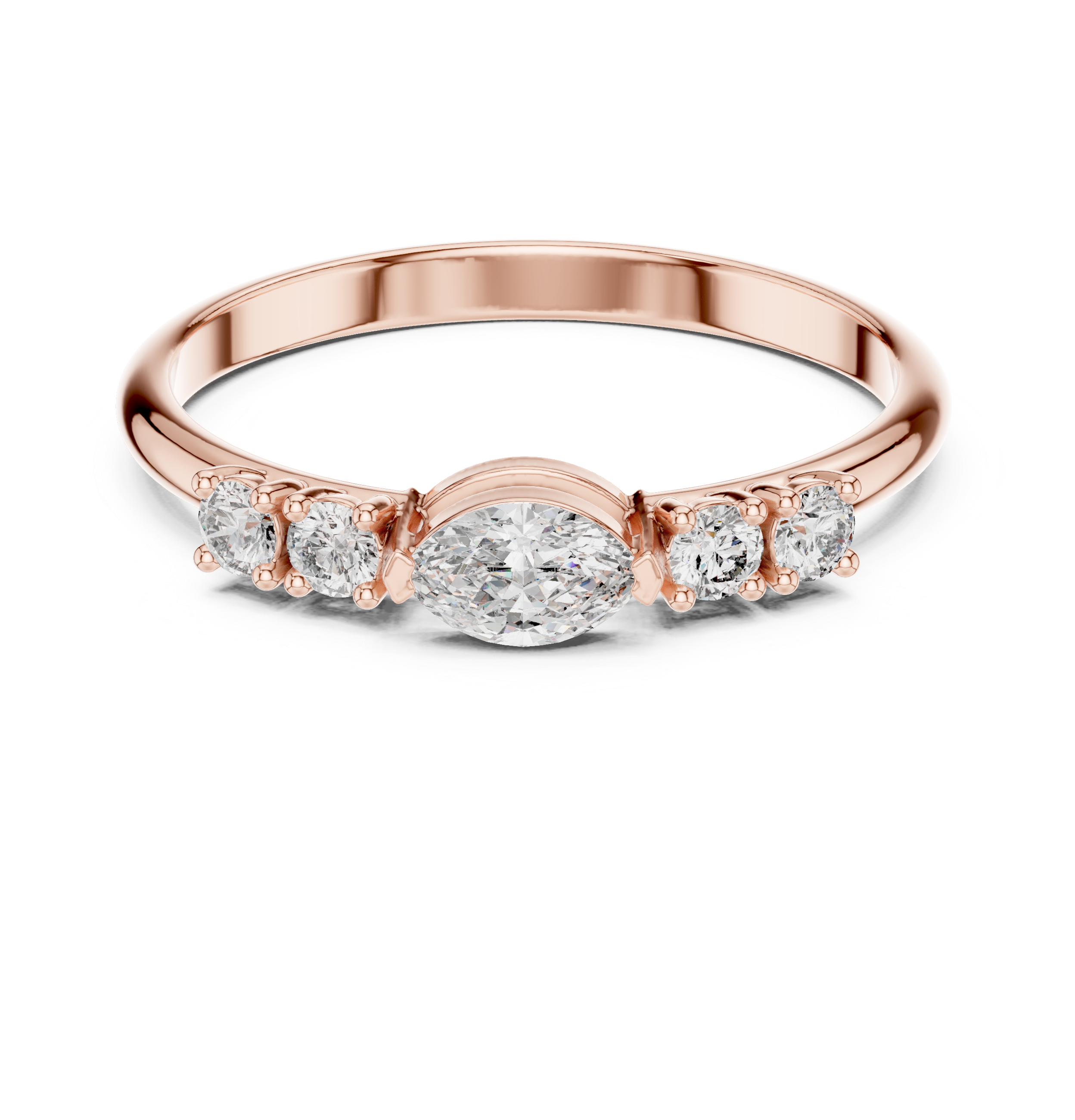 Marquise & Round Diamond Embrace Lab Grown Diamond Ring