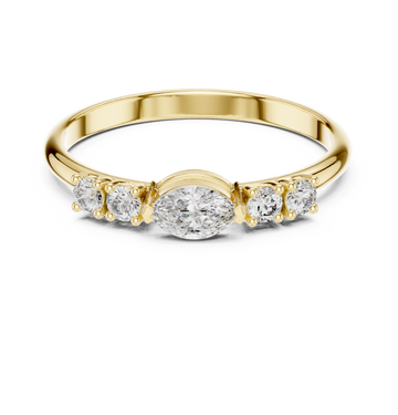 Marquise & Round Diamond Embrace Lab Grown Diamond Ring