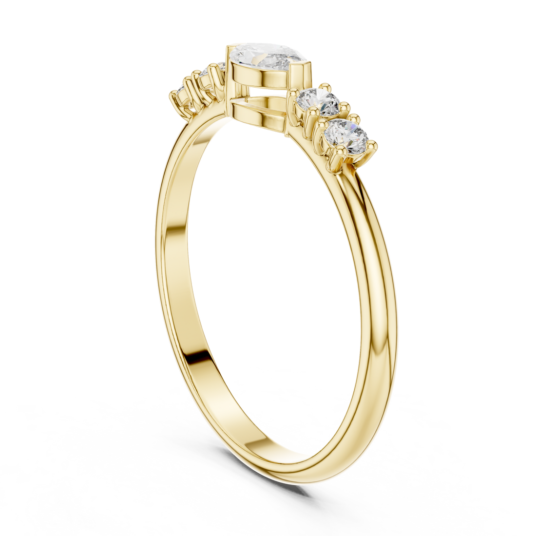 Marquise & Round Diamond Embrace Lab Grown Diamond Ring