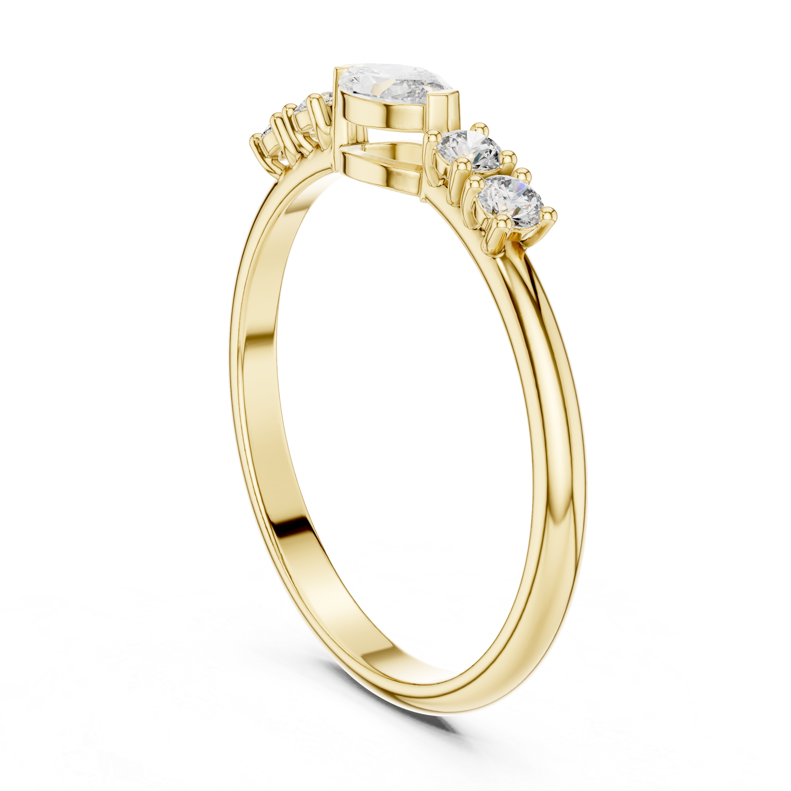 Marquise & Round Diamond Embrace Lab Grown Diamond Ring