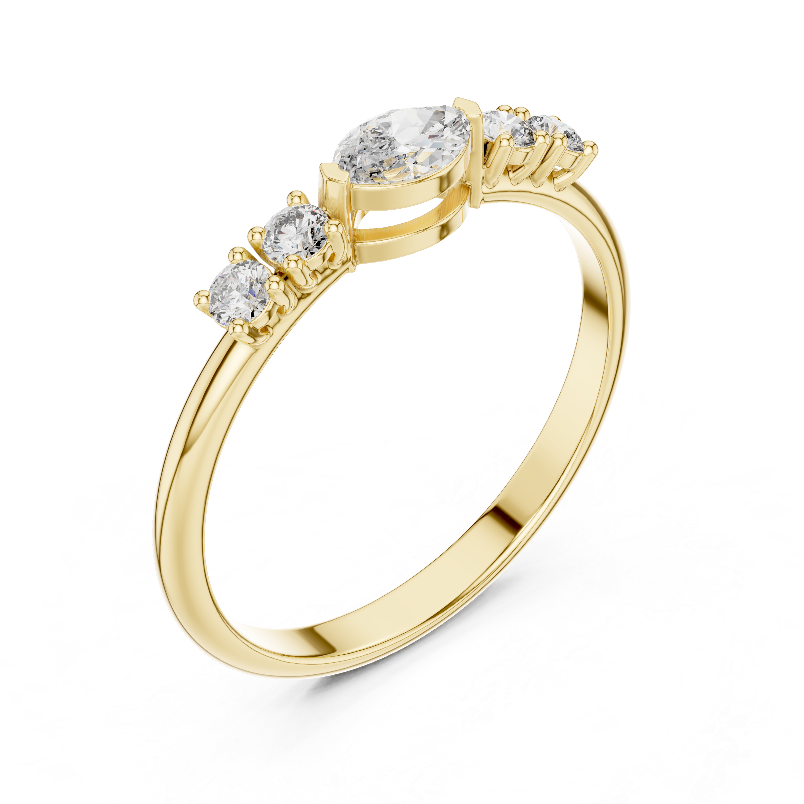Marquise & Round Diamond Embrace Lab Grown Diamond Ring