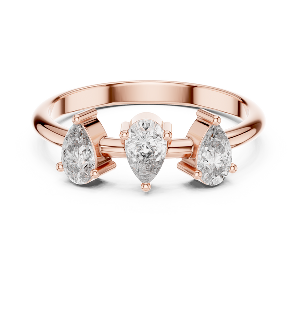 Graceful Pear Diamond Lab Grown Diamond Ring